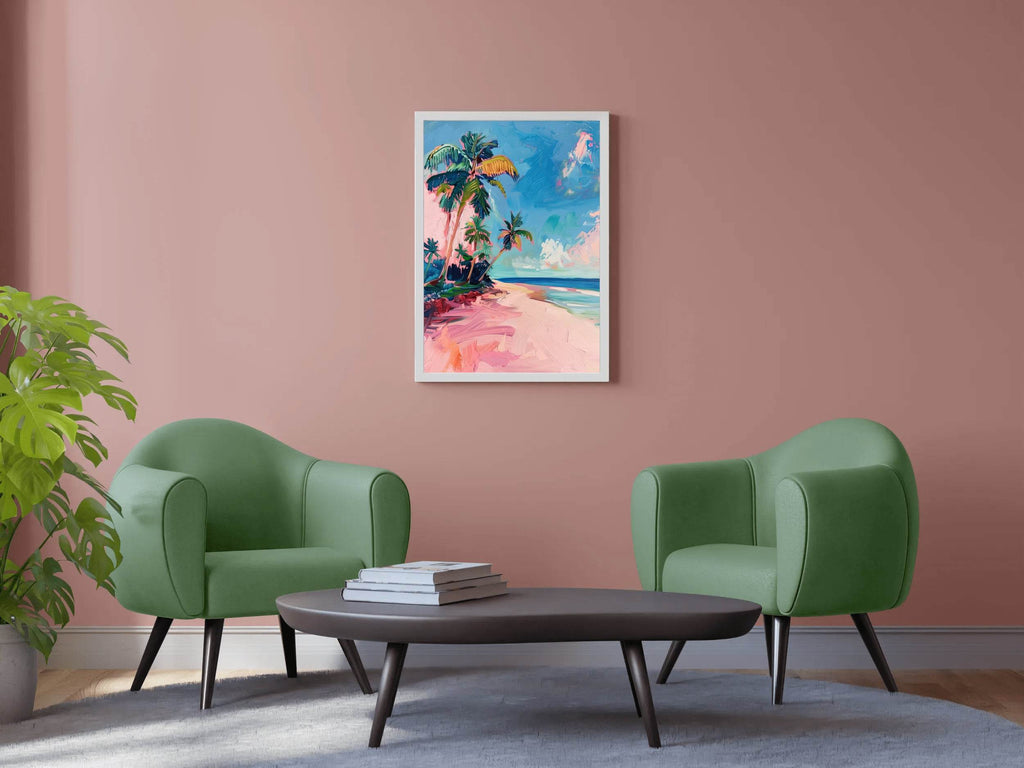 Watercolor Painting Of The Beach Wall Art - beink online art store