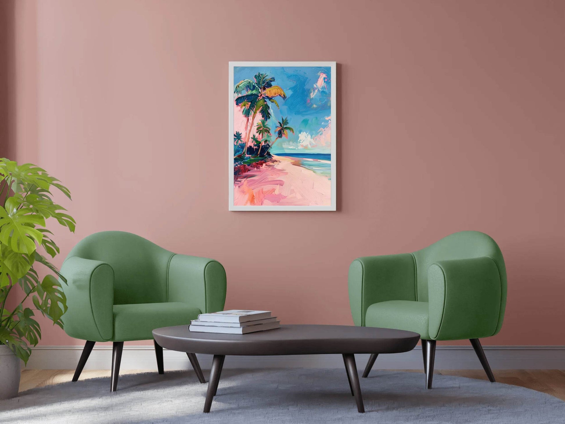Watercolor Painting Of The Beach Wall Art - beink online art store