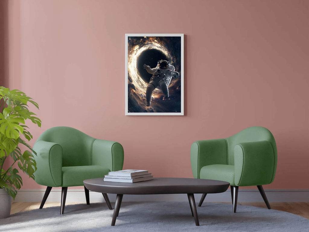 Astronaut in Black Hole floating Wall Art - beink online art store