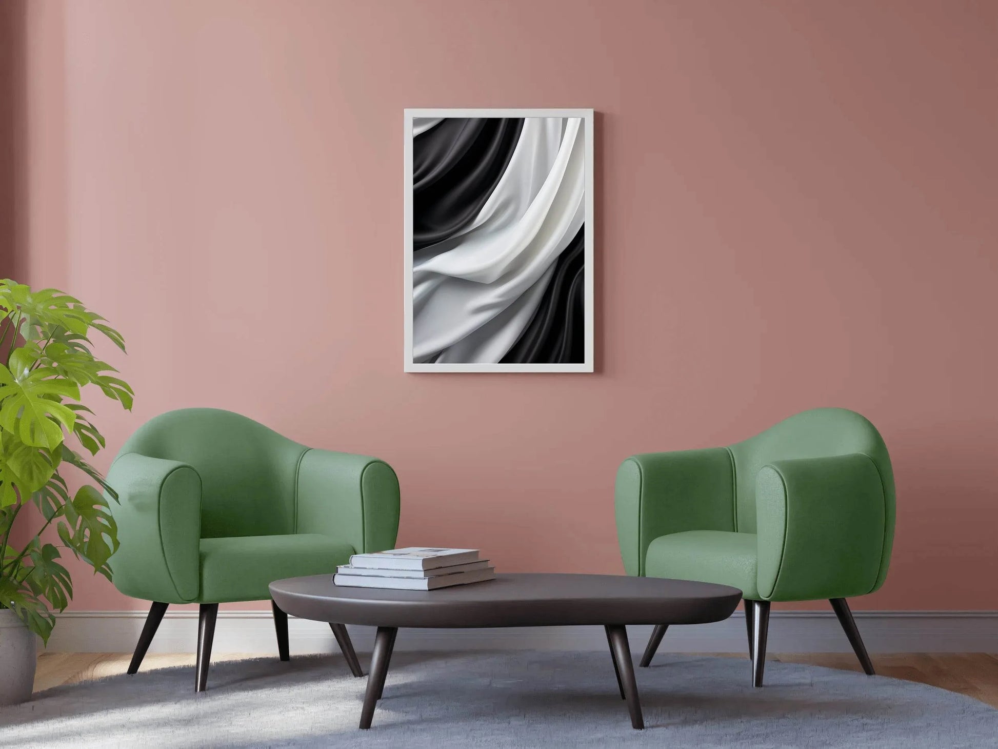Curtains Black & White Wall Art - beink online art store
