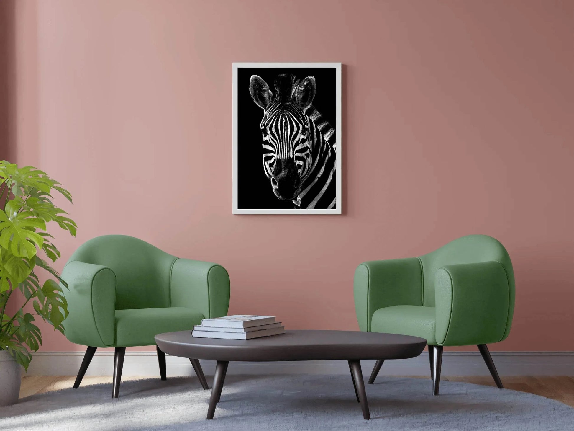 Zebra With Black Background Wall Art - beink online art store