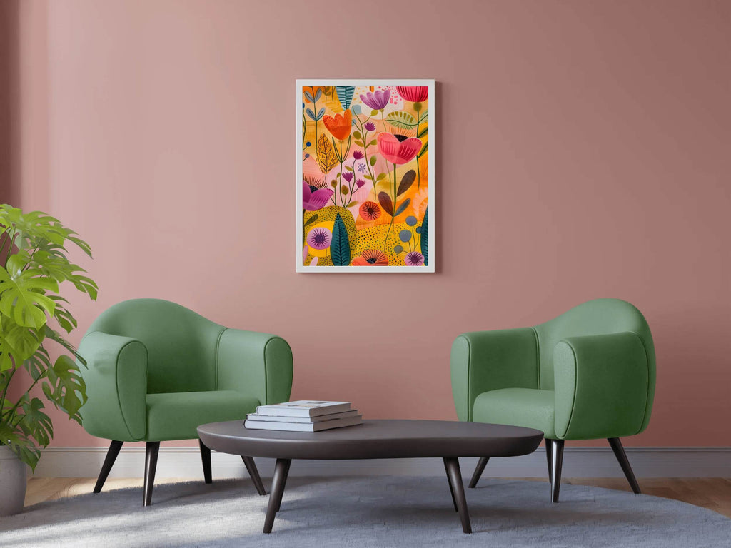 Illustration of Multicolor Flowers Digital Art - beink online art store