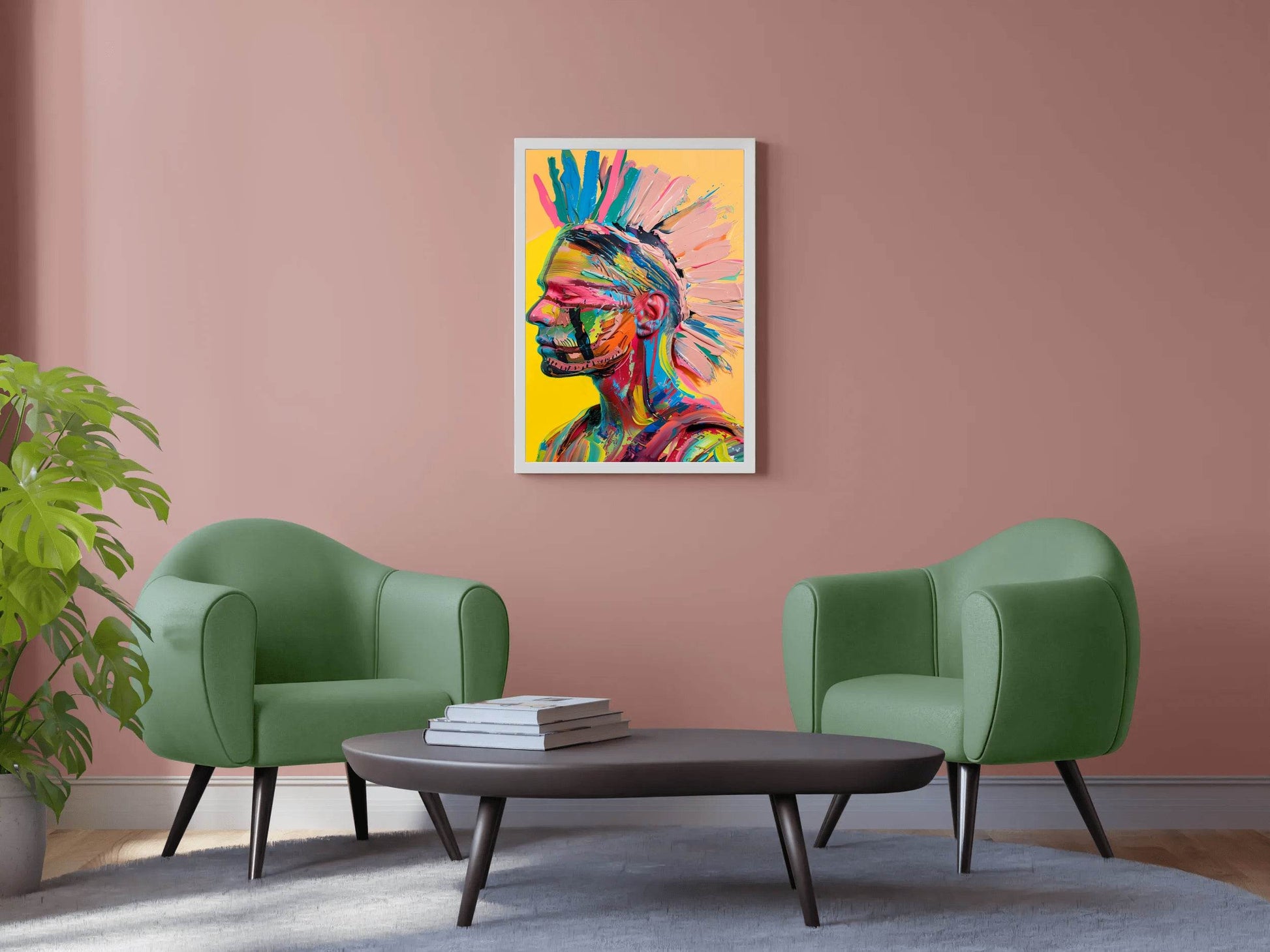 Colorful Portrait of a Punk Wall Art - beink online art store