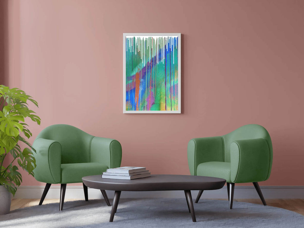 Driping Paint - Dynamic Color Play Wall Art - beink online art store