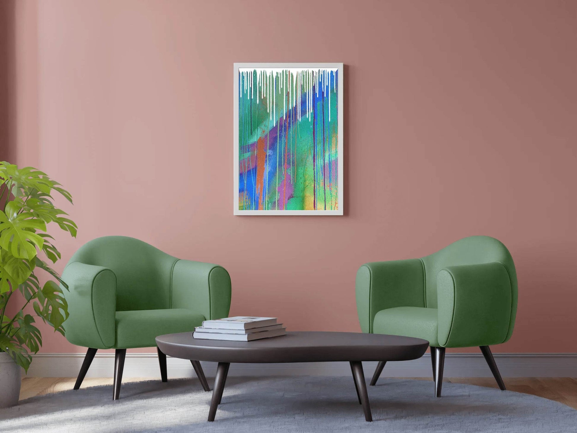 Driping Paint - Dynamic Color Play Wall Art - beink online art store
