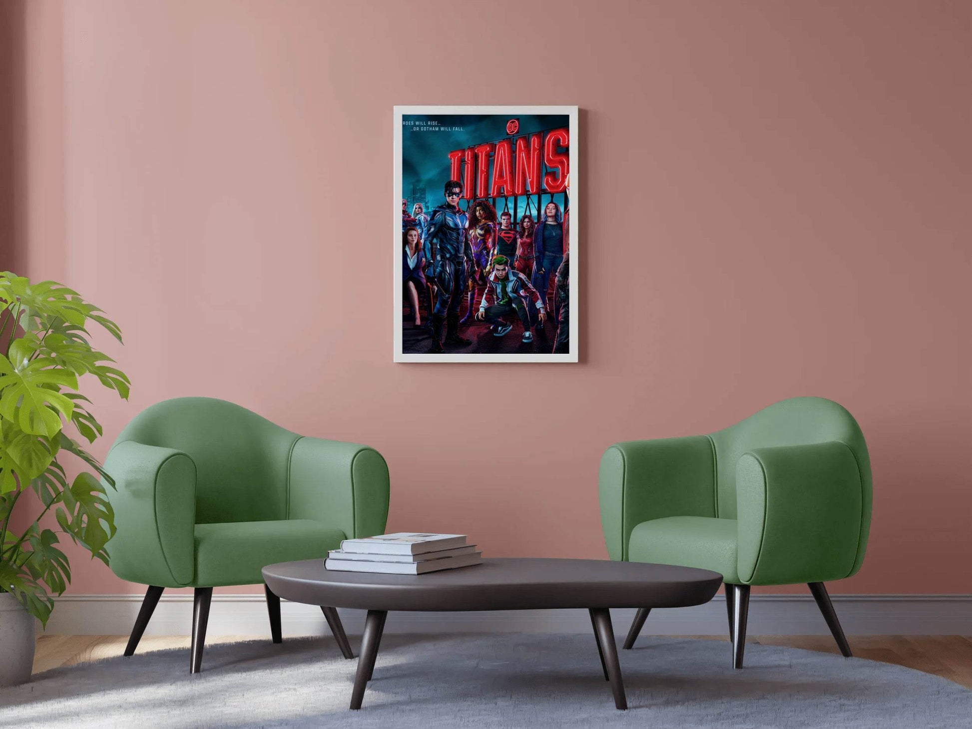 TITANS Heros on Roof Wall Art - beink online art store