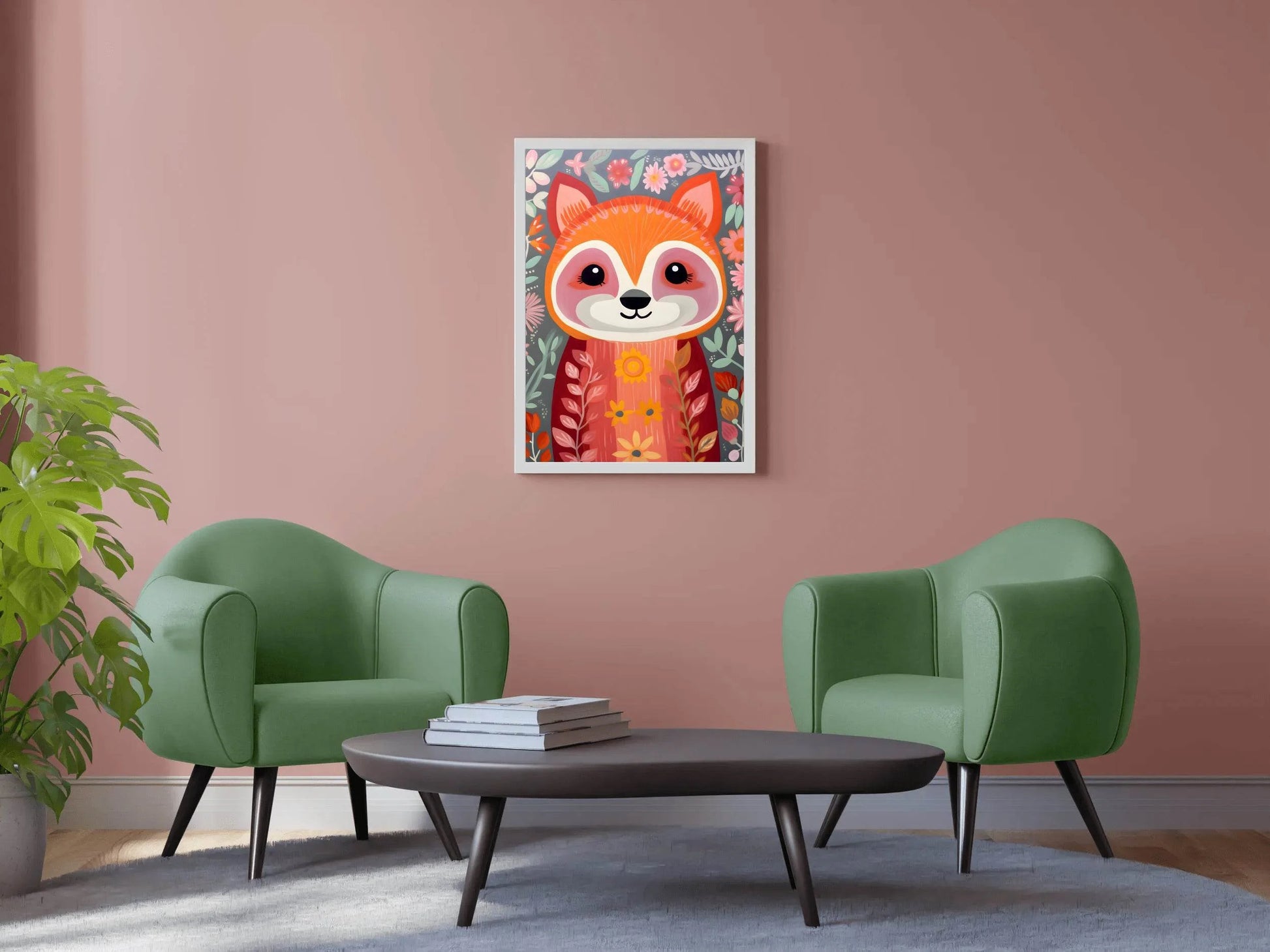 Cute Painting of Red Panda - beink online art store