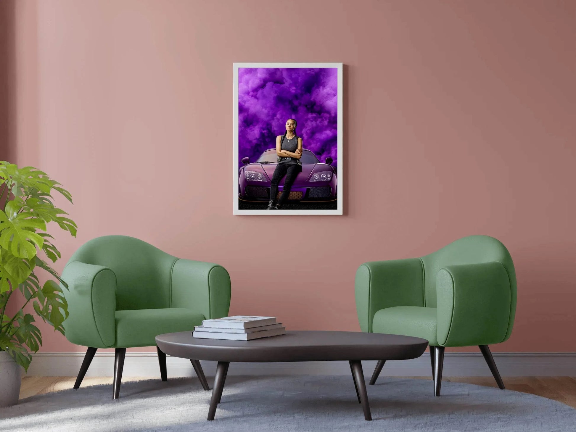 Fast and Furious 9 with Purple Smoke Background Wall Art - beink online art store