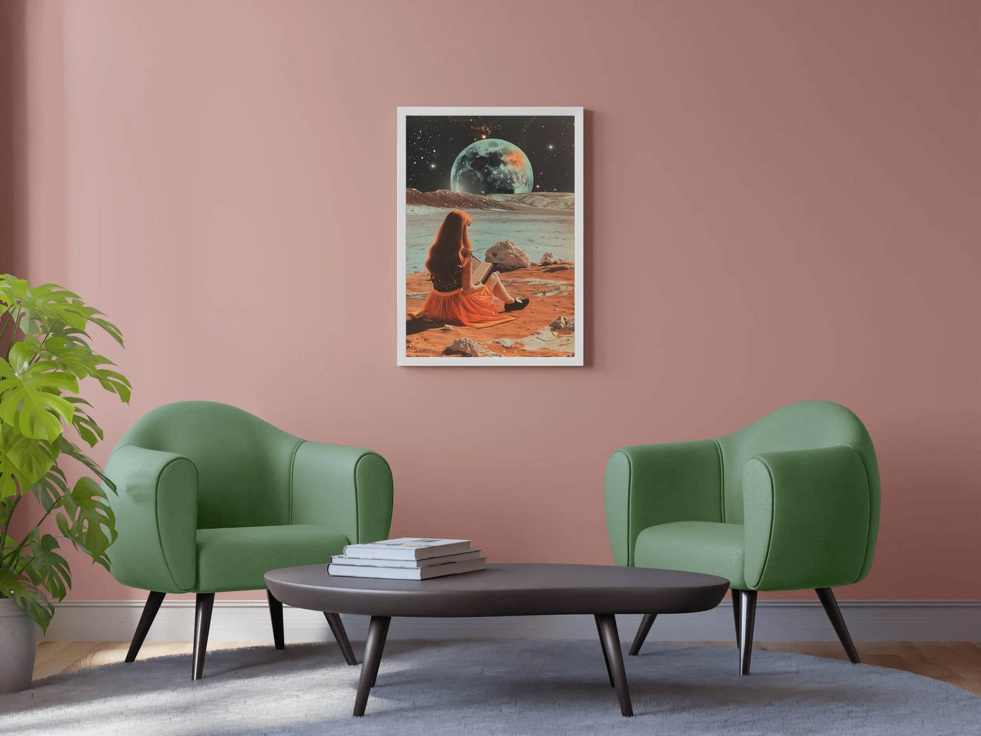 Woman Sitting in Front Of Our Globe Wall Art - beink online art store