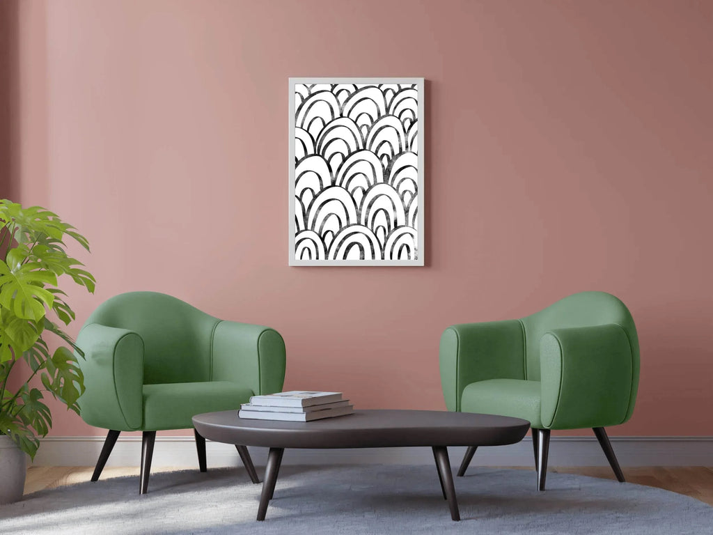 Fish Scales Seamless Pattern Wall Art - beink online art store