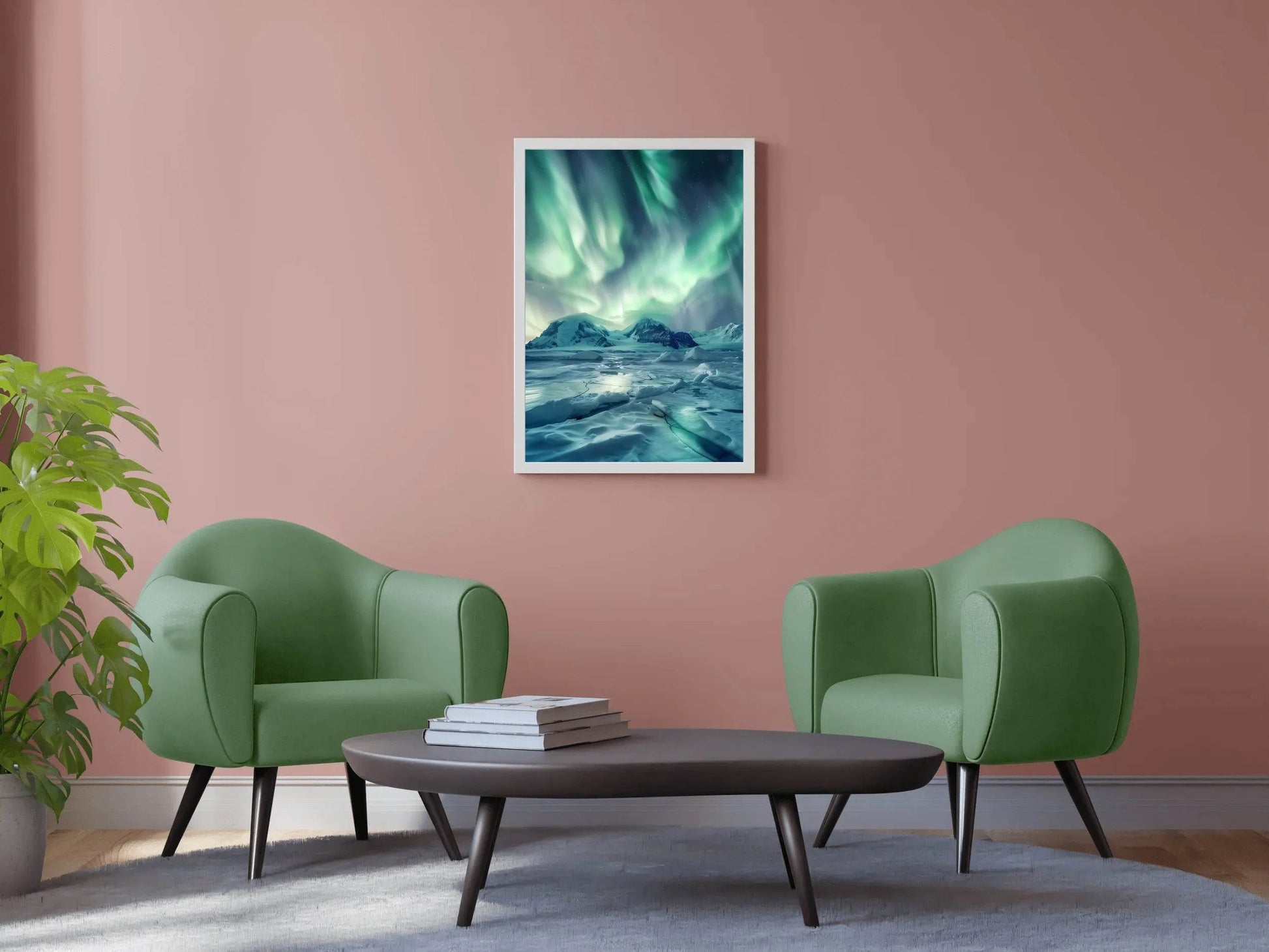 Northern lights Aurora Borealis in the Sky Wall Art - beink online art store