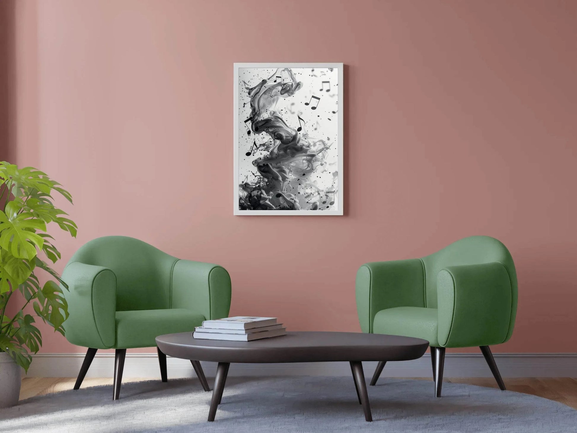 Flying Musical Notes Wall Art - beink online art store