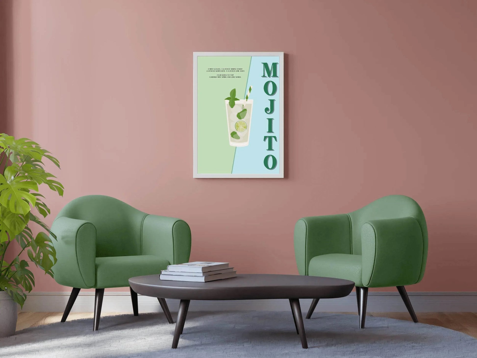 Mojito Cocktail With Ice Wall Art - beink online art store
