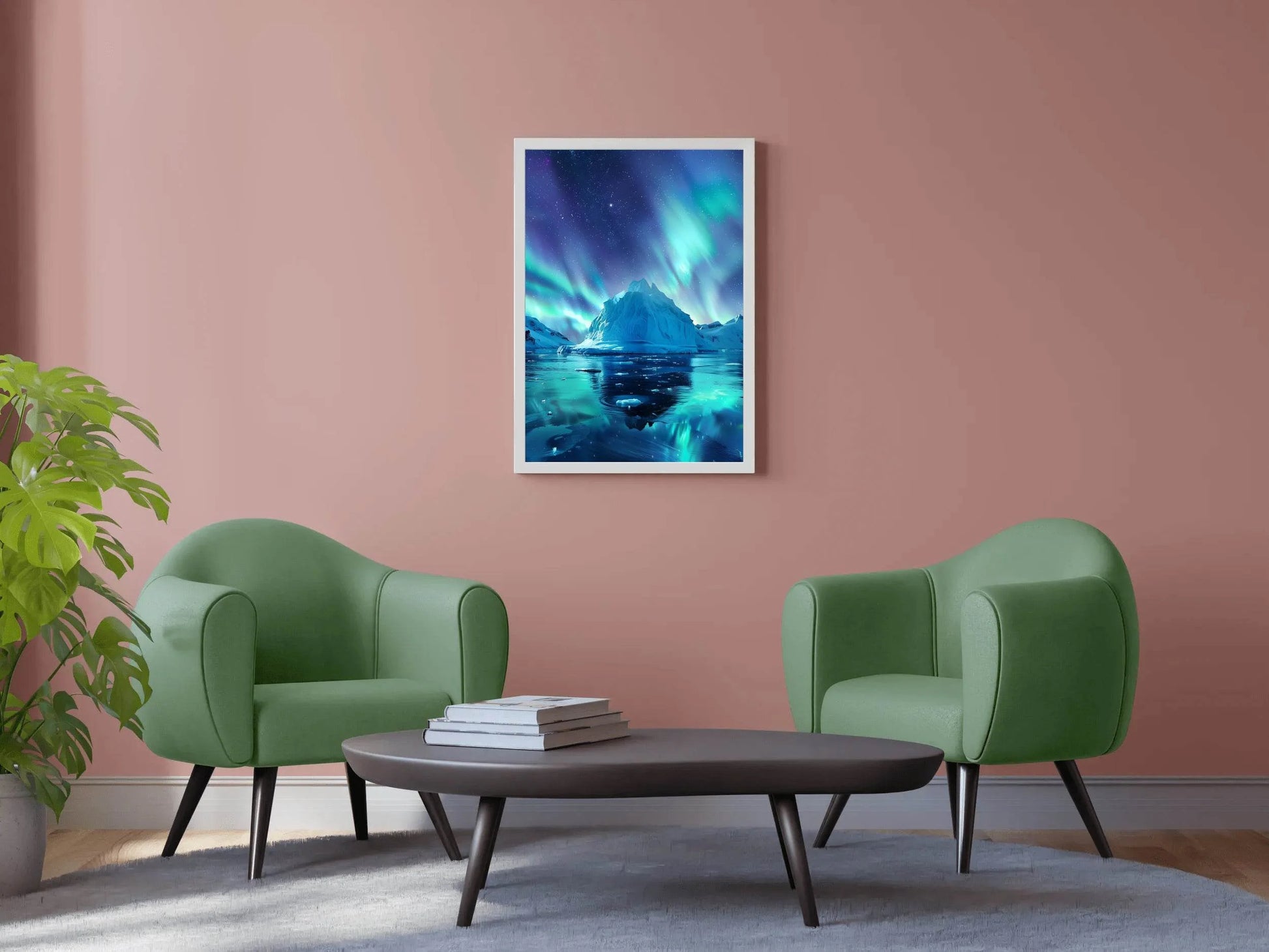 Breathtaking Northern lights in a Polar landscape Wall Art - beink online art store