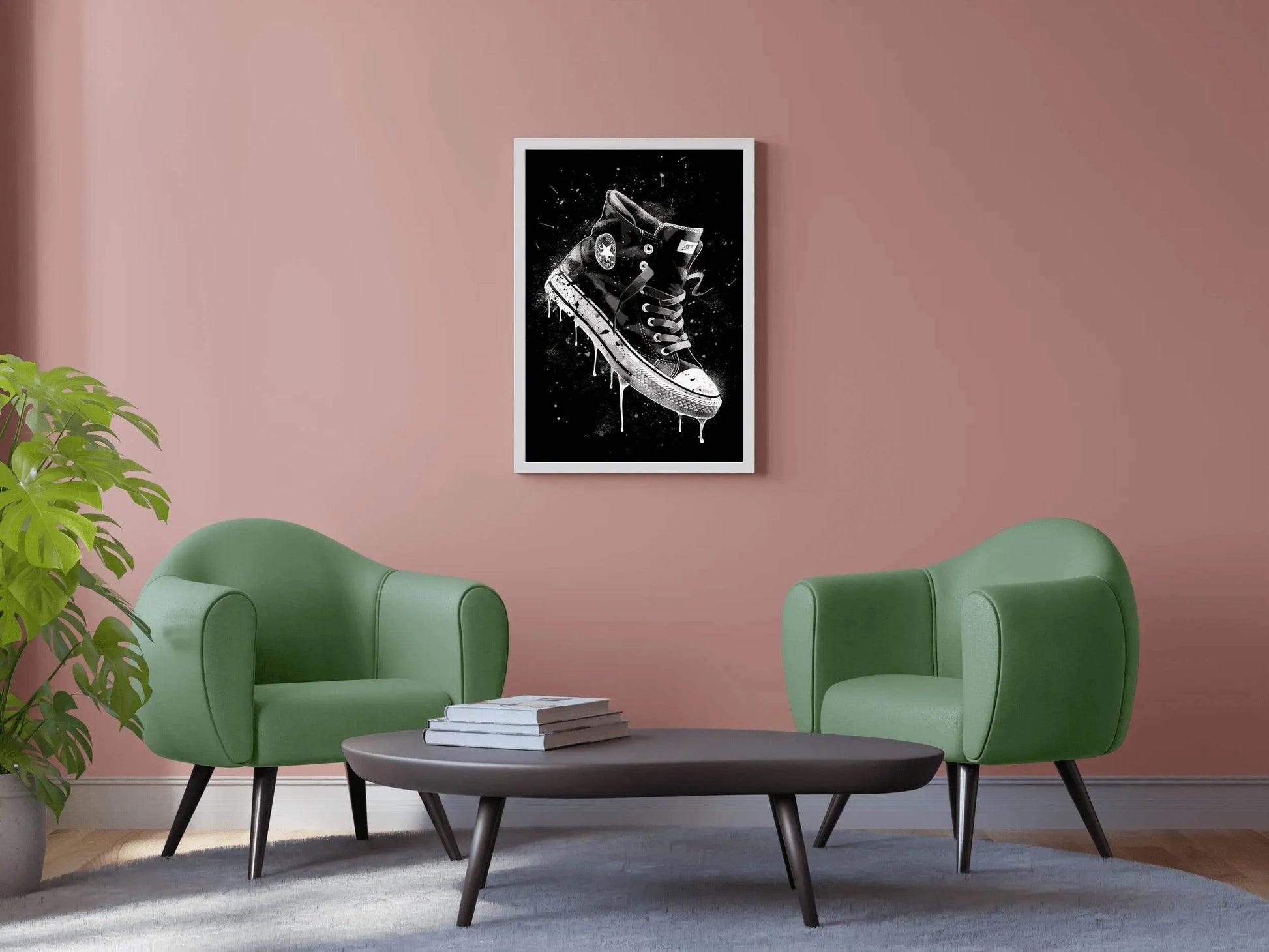 Shoes Black Ankle Boots Wall Art - beink online art store