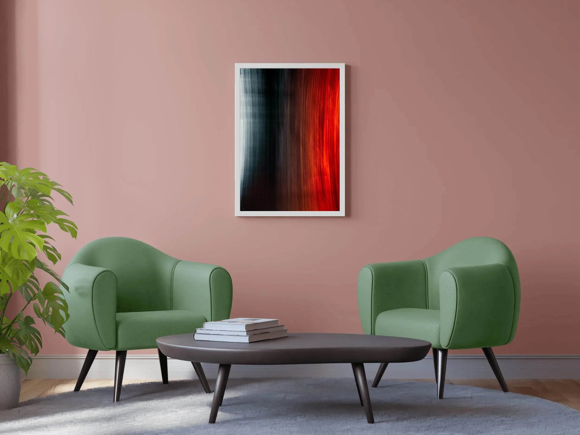 Straight Black and White Brush Lines Abstract Wall Art - beink online art store