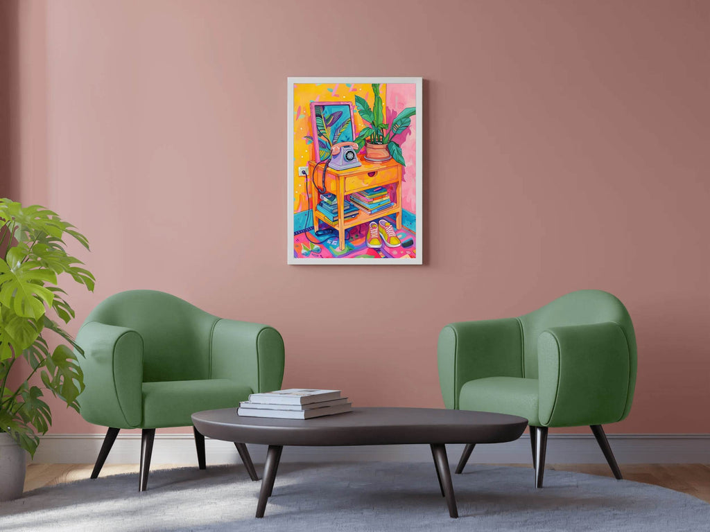 Side Table in Room Wall Art - beink online art store