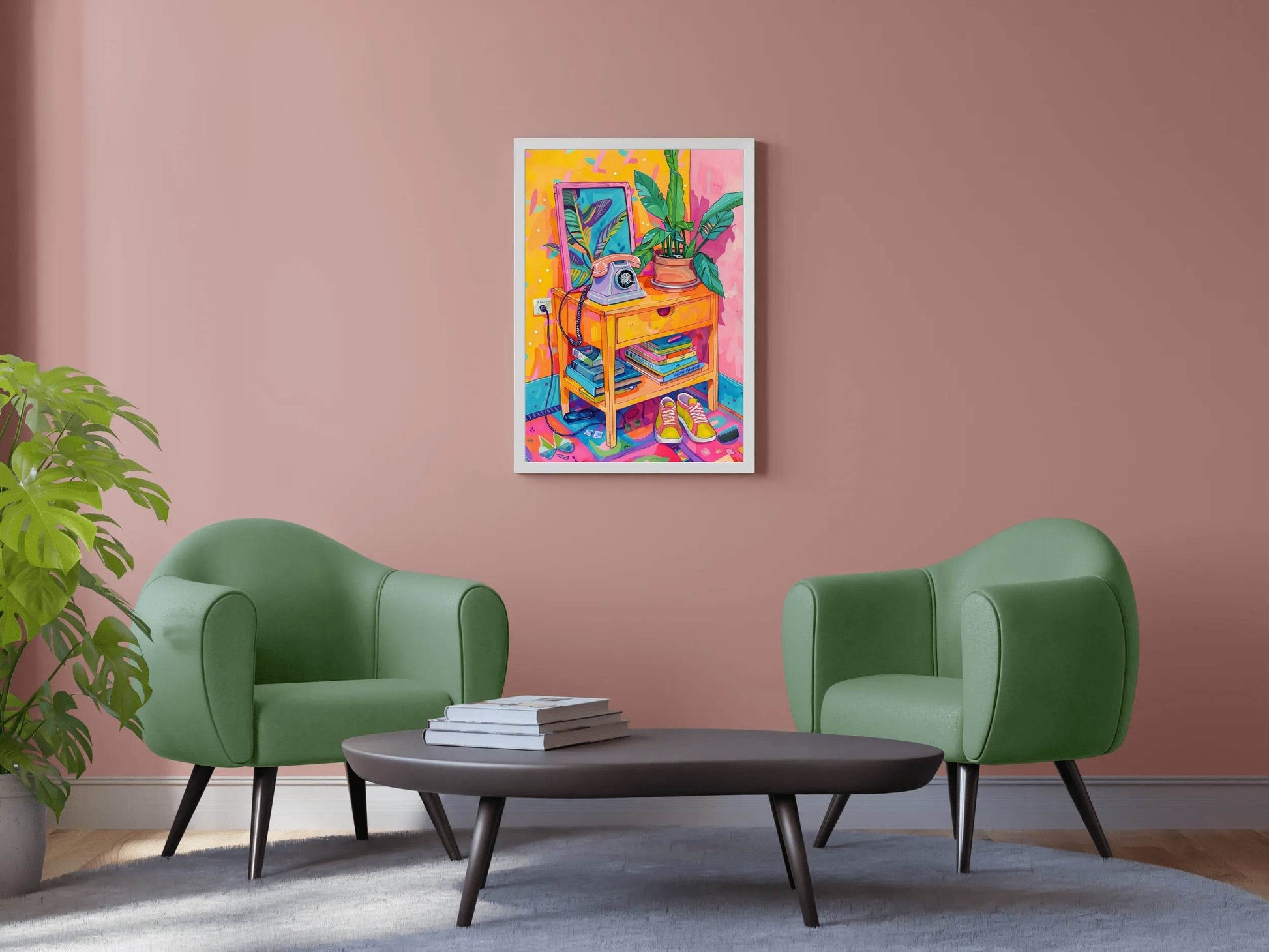 Side Table in Room Wall Art - beink online art store