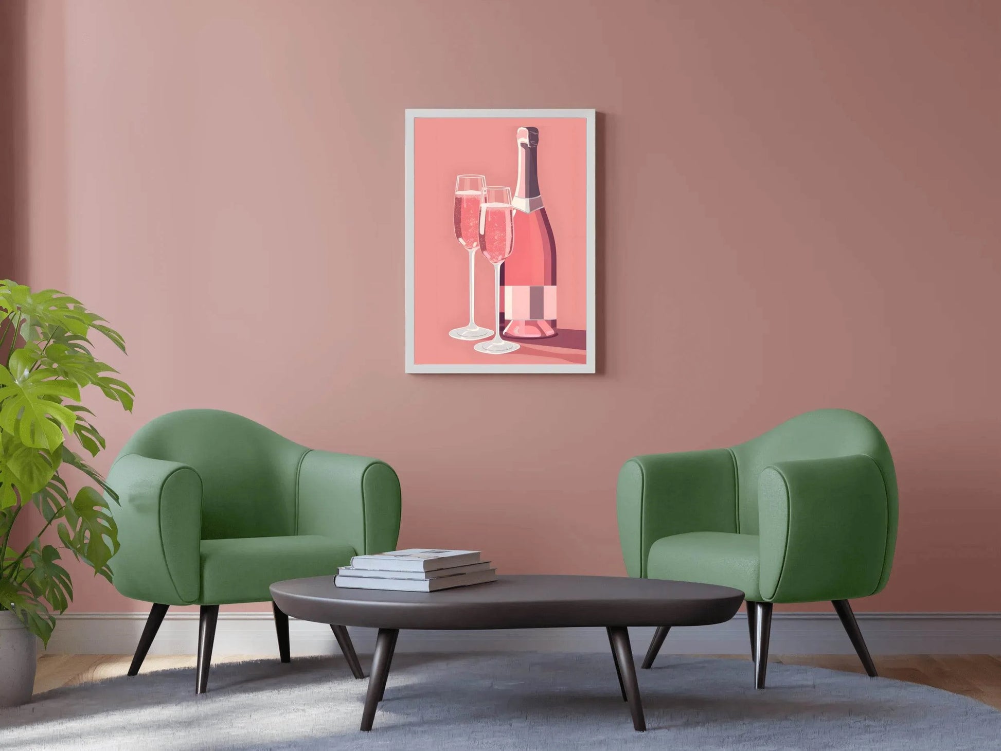 Pink Champagne Wall Art - beink online art store
