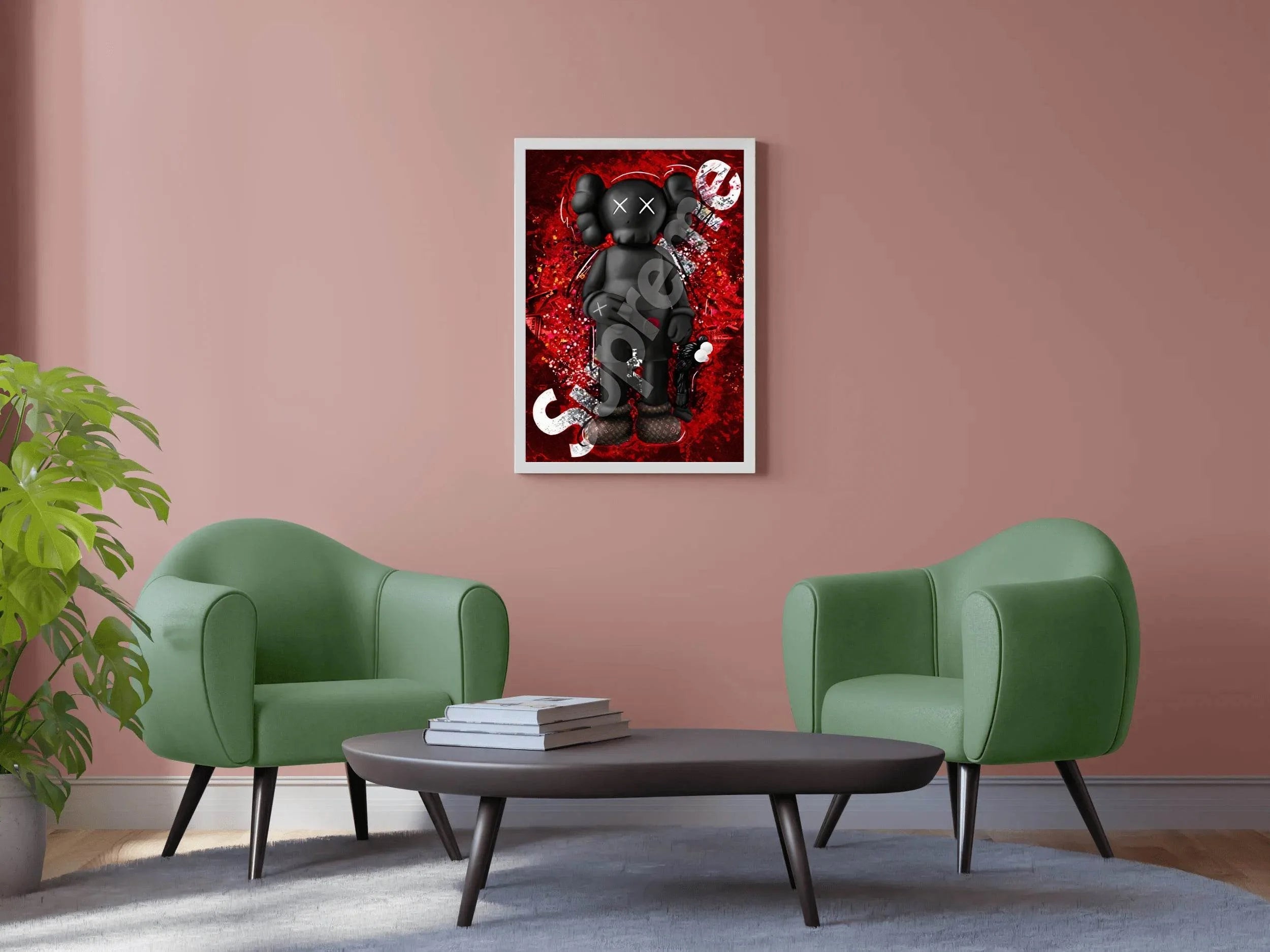 Supreme Kaws Wall Art - beink online art store