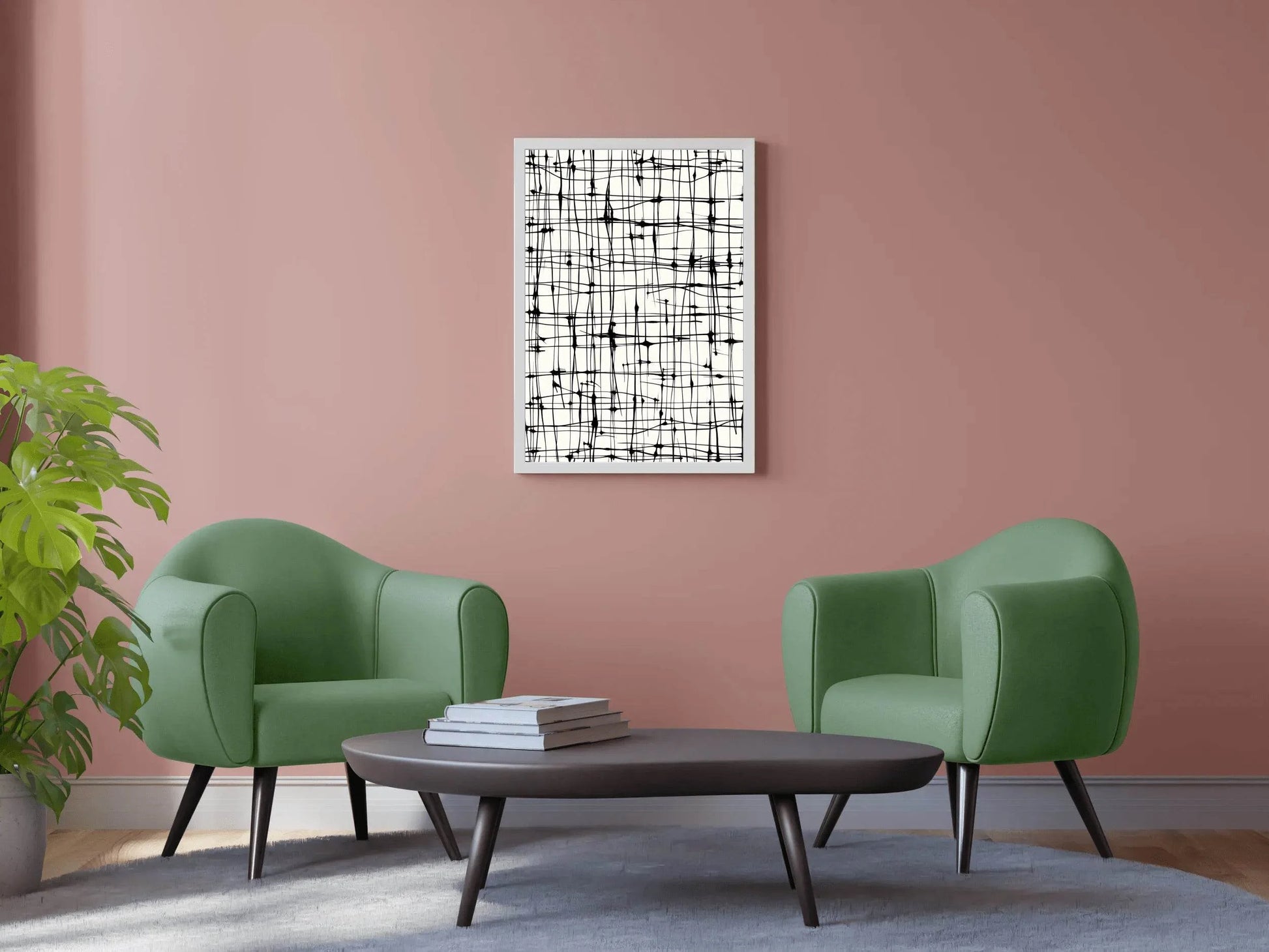 Patterned Chaos-Repetitive Black Vector Moder Wall Art - beink online art store