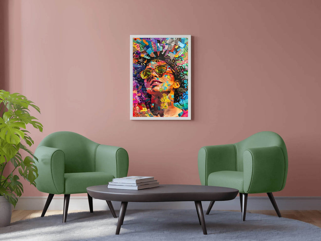 Autism Colorful Female Face Digital Art - beink online art store
