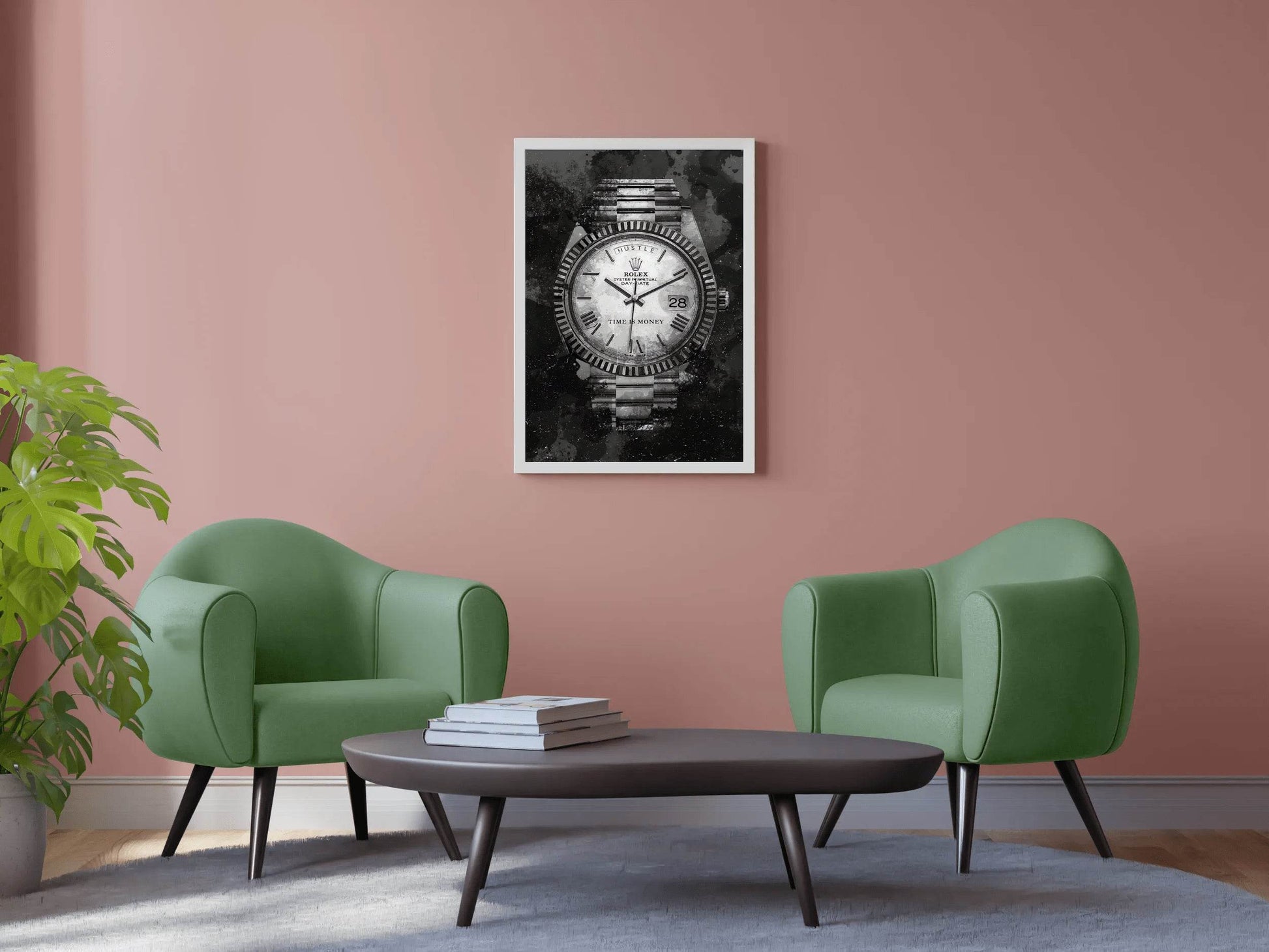 Rolex Watch With Dark Background Wall Art - beink online art store
