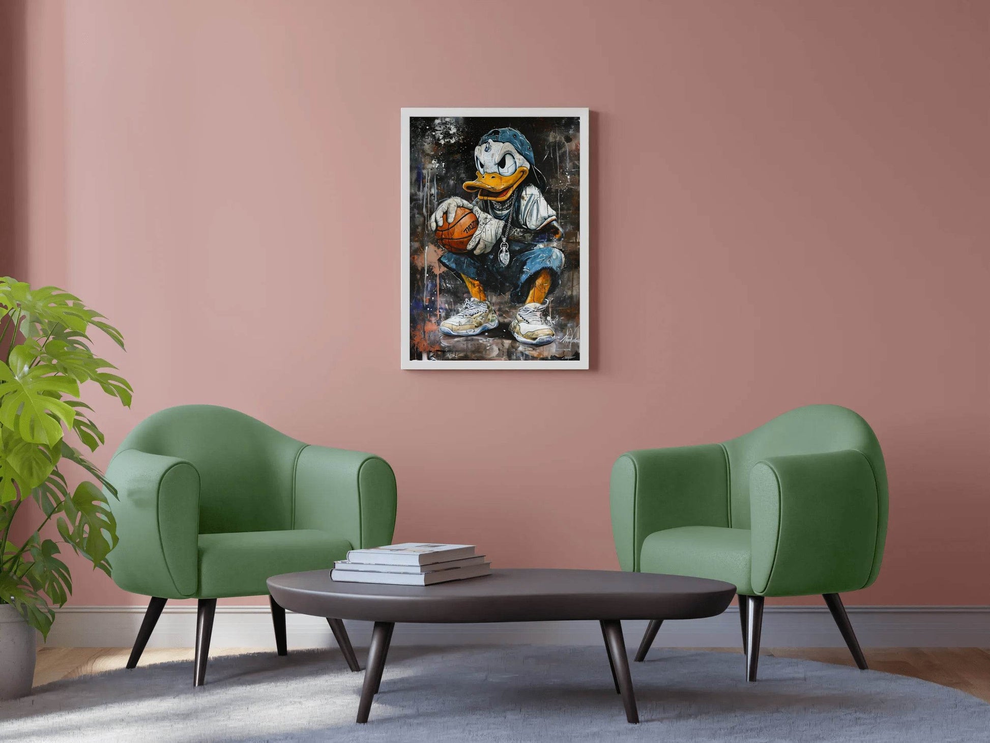 Basketball Streetwise Donald Duck Wall Art - beink online art store