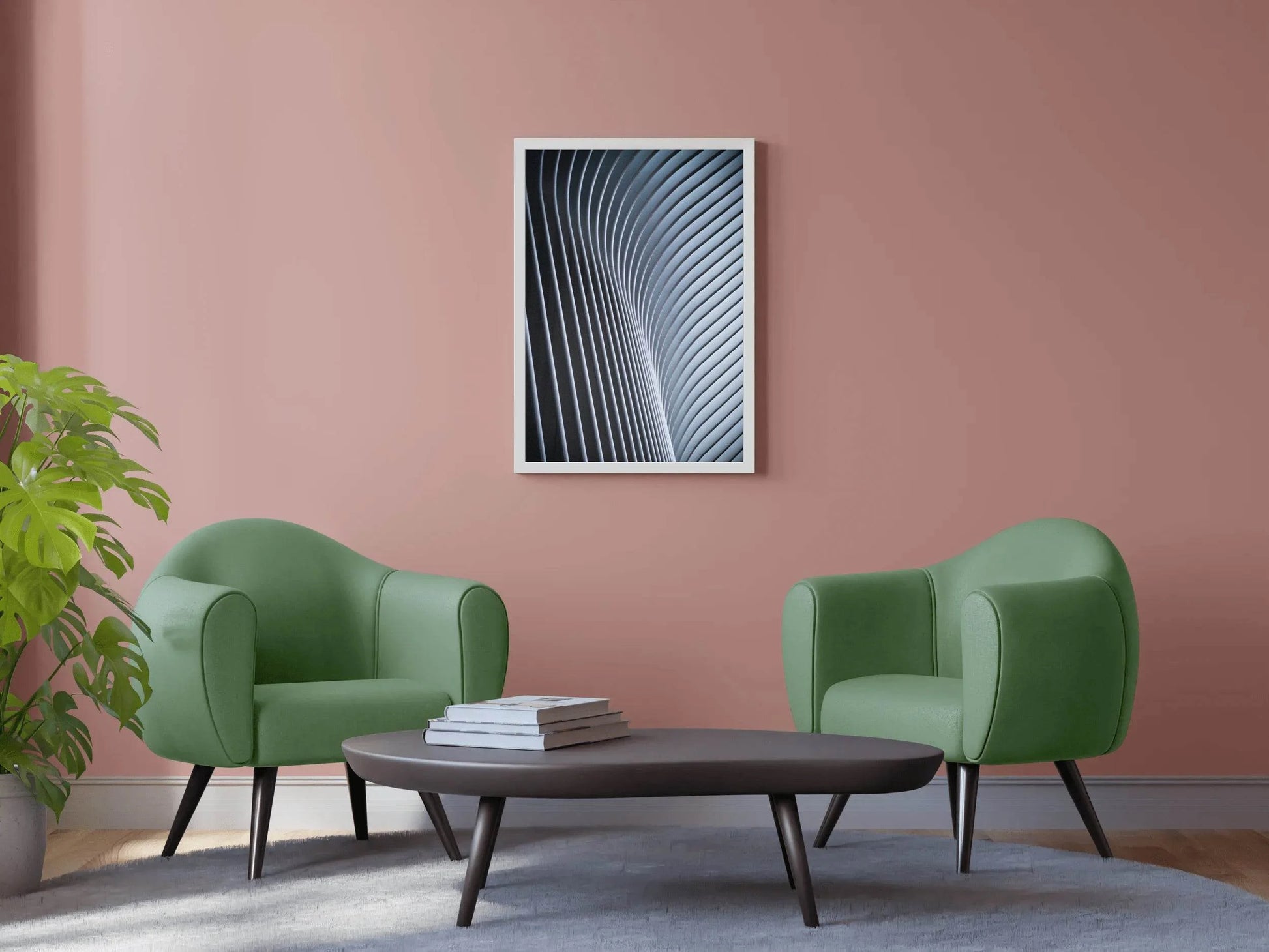 Curved Lines Abstract Wall Art - beink online art store