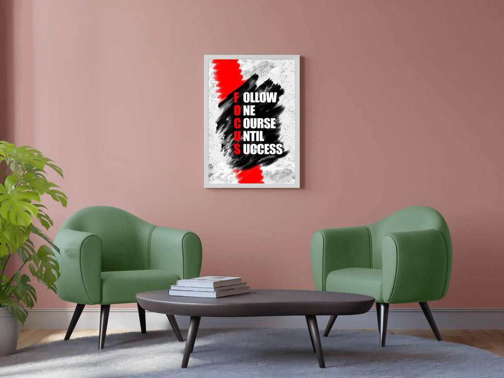 Focus Motivational Quote Wall Art - beink online art store
