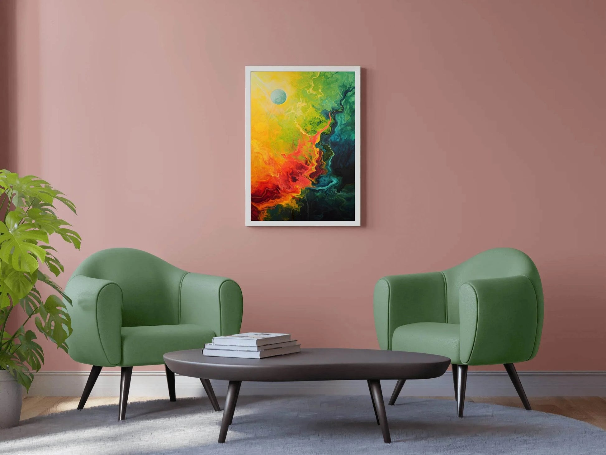 Colorful Abstract Painting Background Multicolor Wall Art - beink online art store