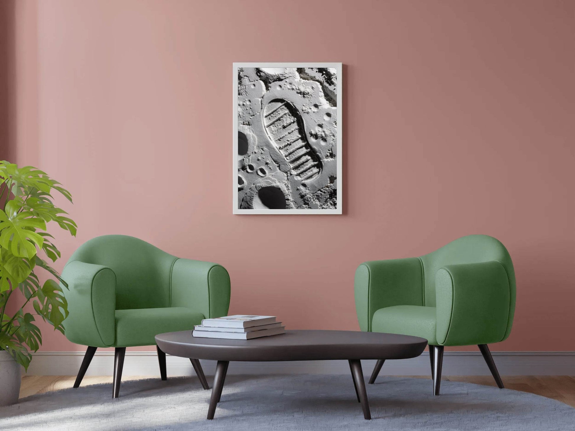 Moon astronaut Footprint on moon Wall Art - beink online art store