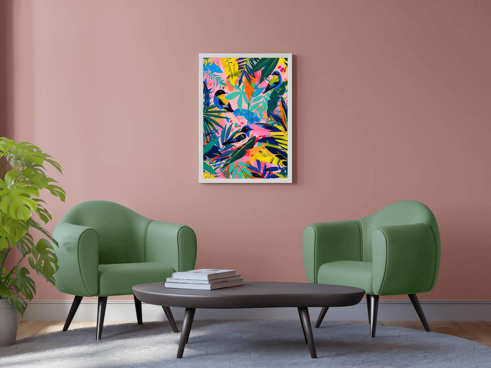 Tropical Vibrant Aviary Wall Art - beink online art store