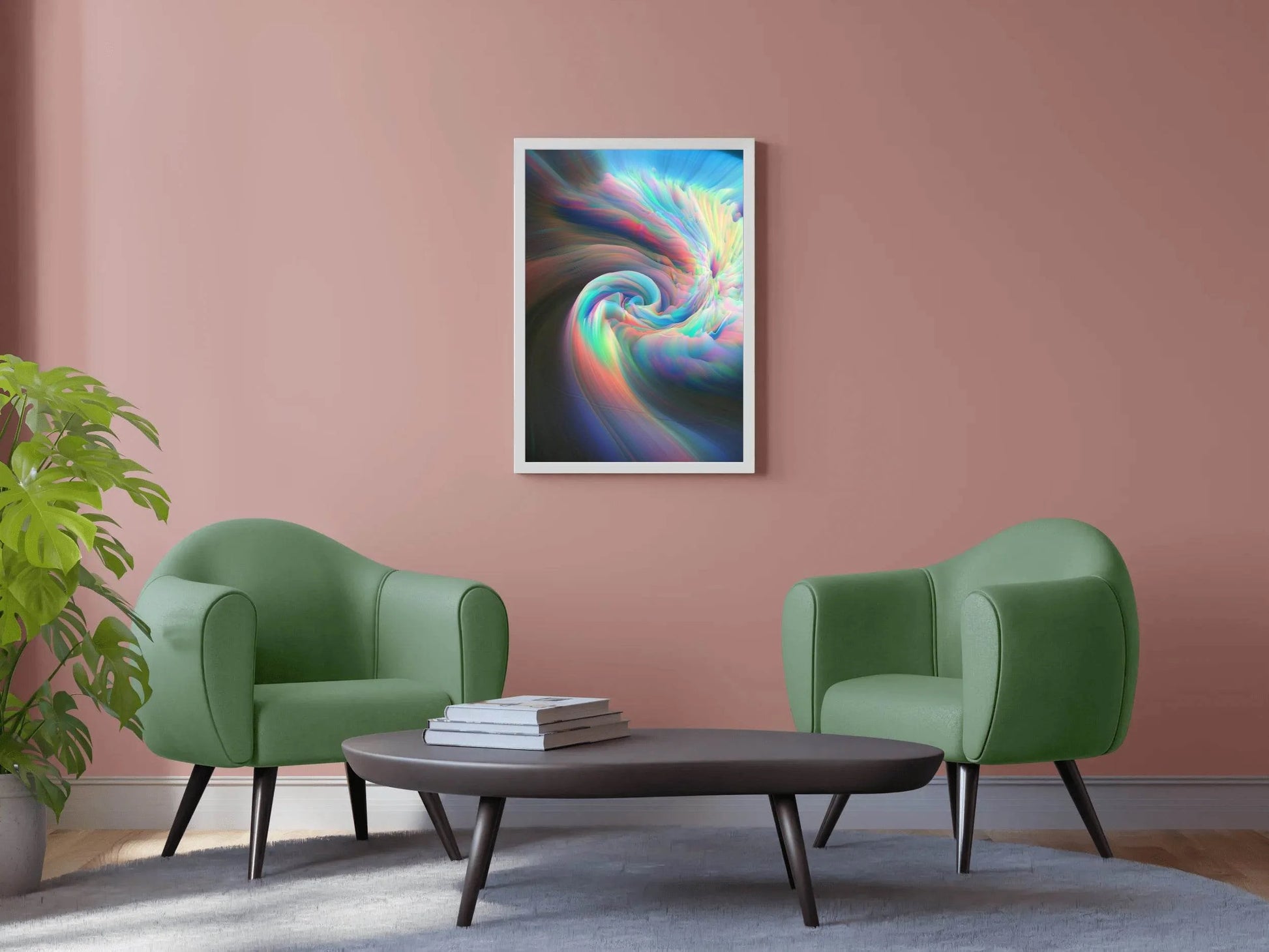 Colorful Ring Wallpaper Abstract Wall Art - beink online art store
