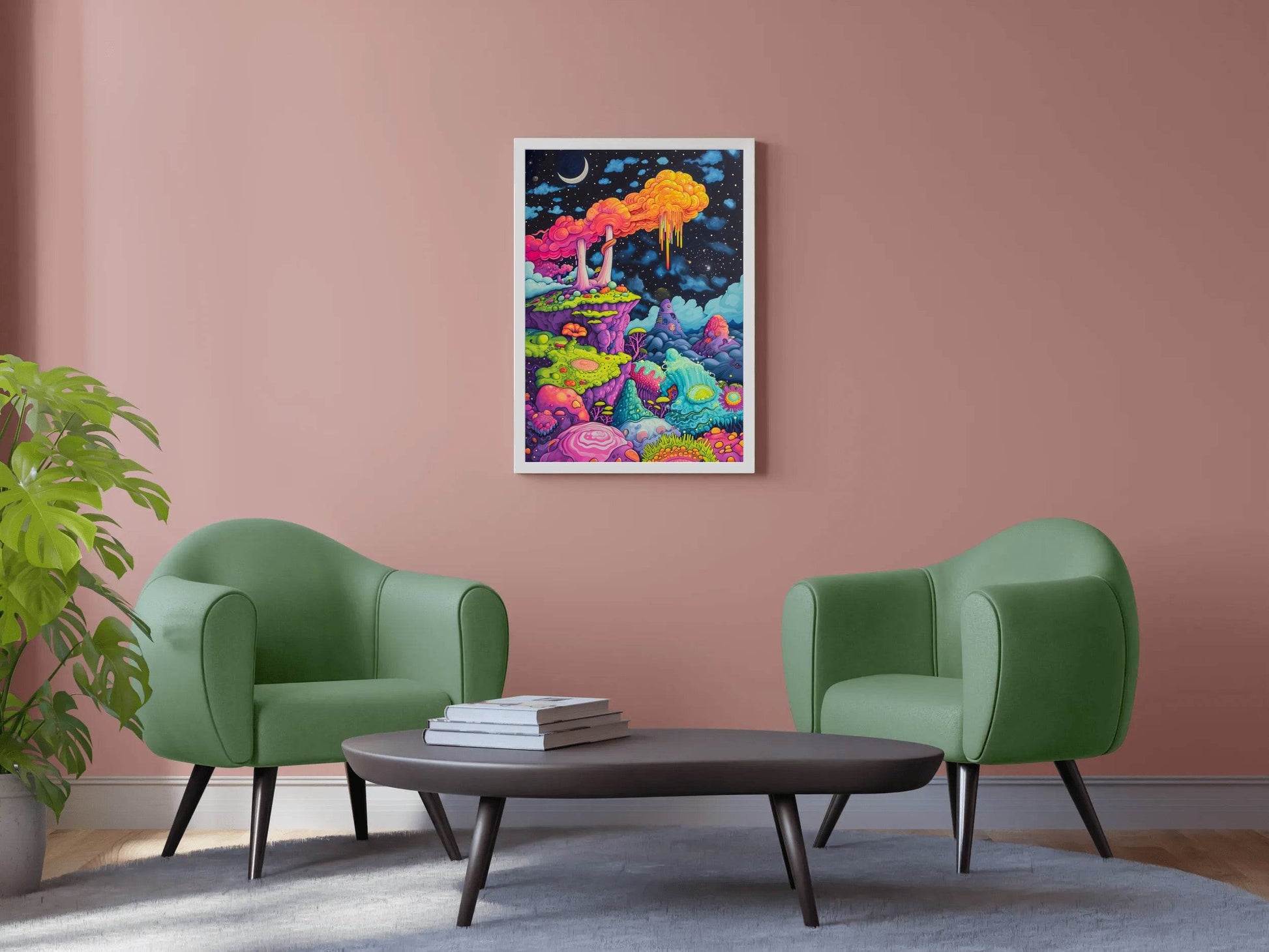 Colorful Psychedelic Themed Aesthetic Wall Art - beink online art store