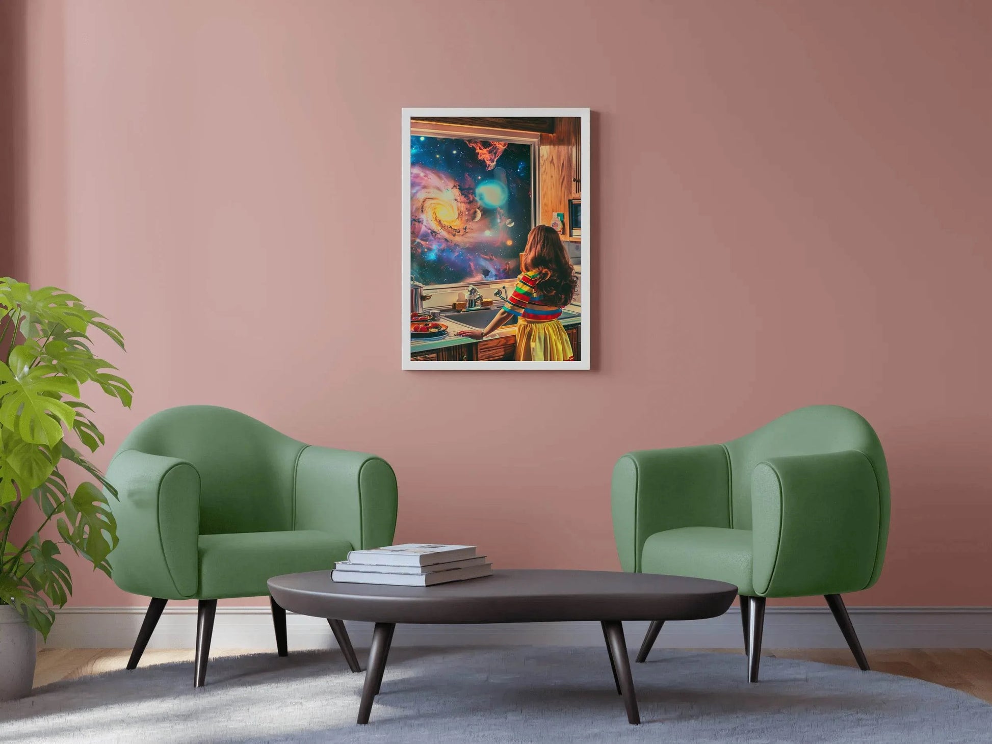 The View of The Galaxy From The Window of The House Wall Art - beink online art store