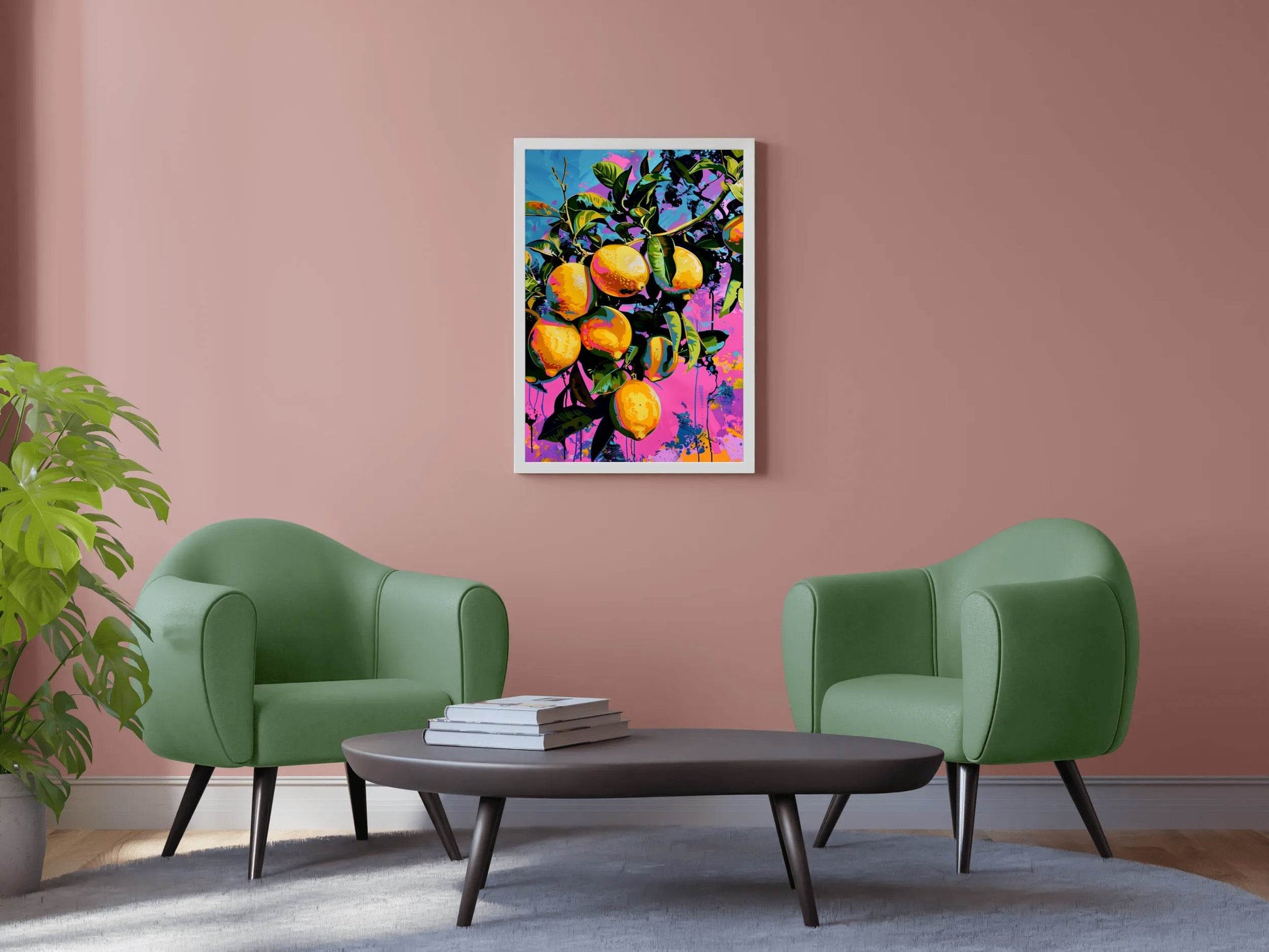 Vibrant Lemon Grove Wall Art - beink online art store