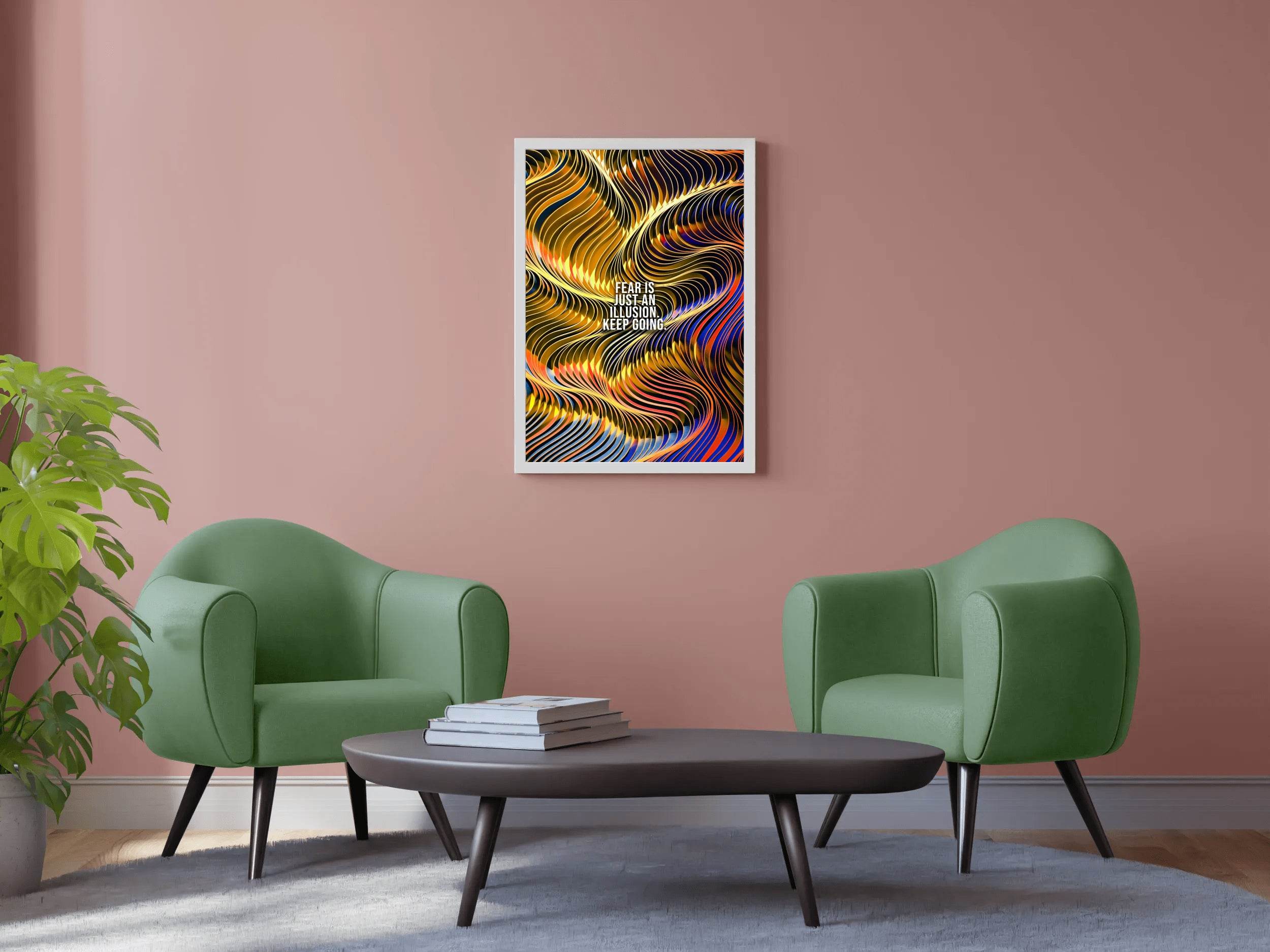 Fear is Illusion Motivational Wall Art - beink online art store