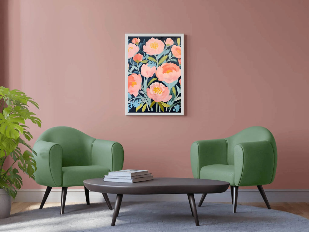 Drawing of Floral Pattern Wall Art - beink online art store