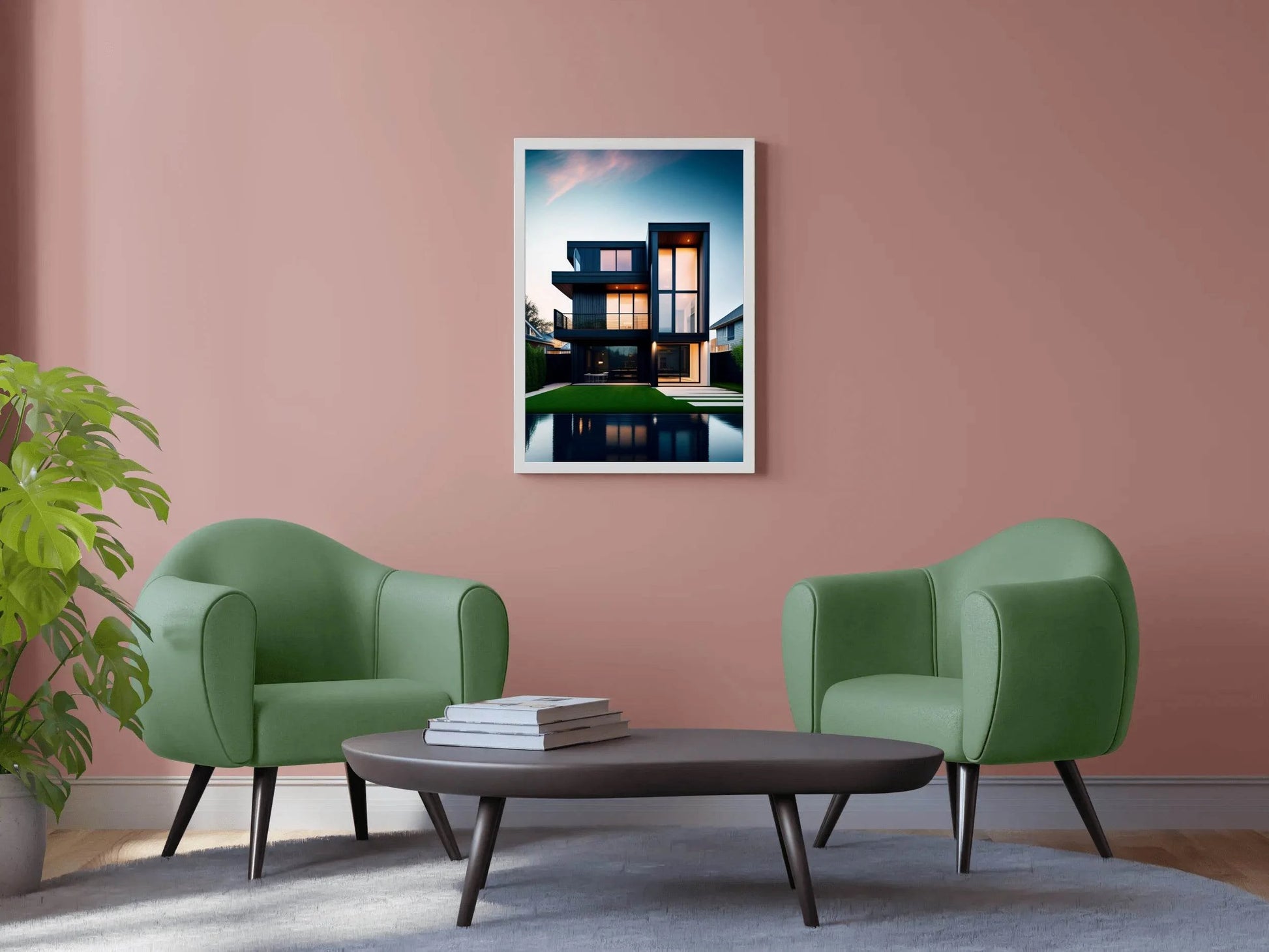 Brutalist Villa Architecture Wall Art - beink online art store