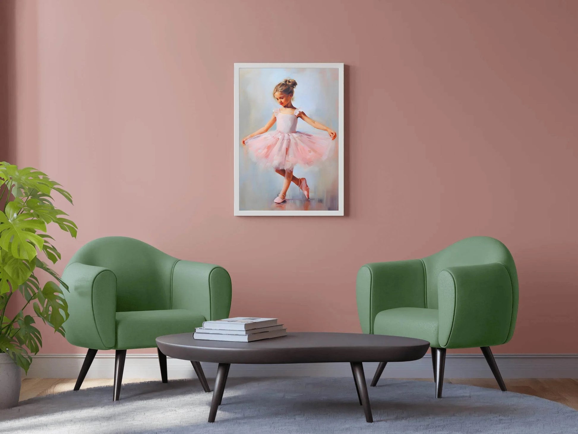 Painting of a Little Girl Dancing Wall Art - beink online art store