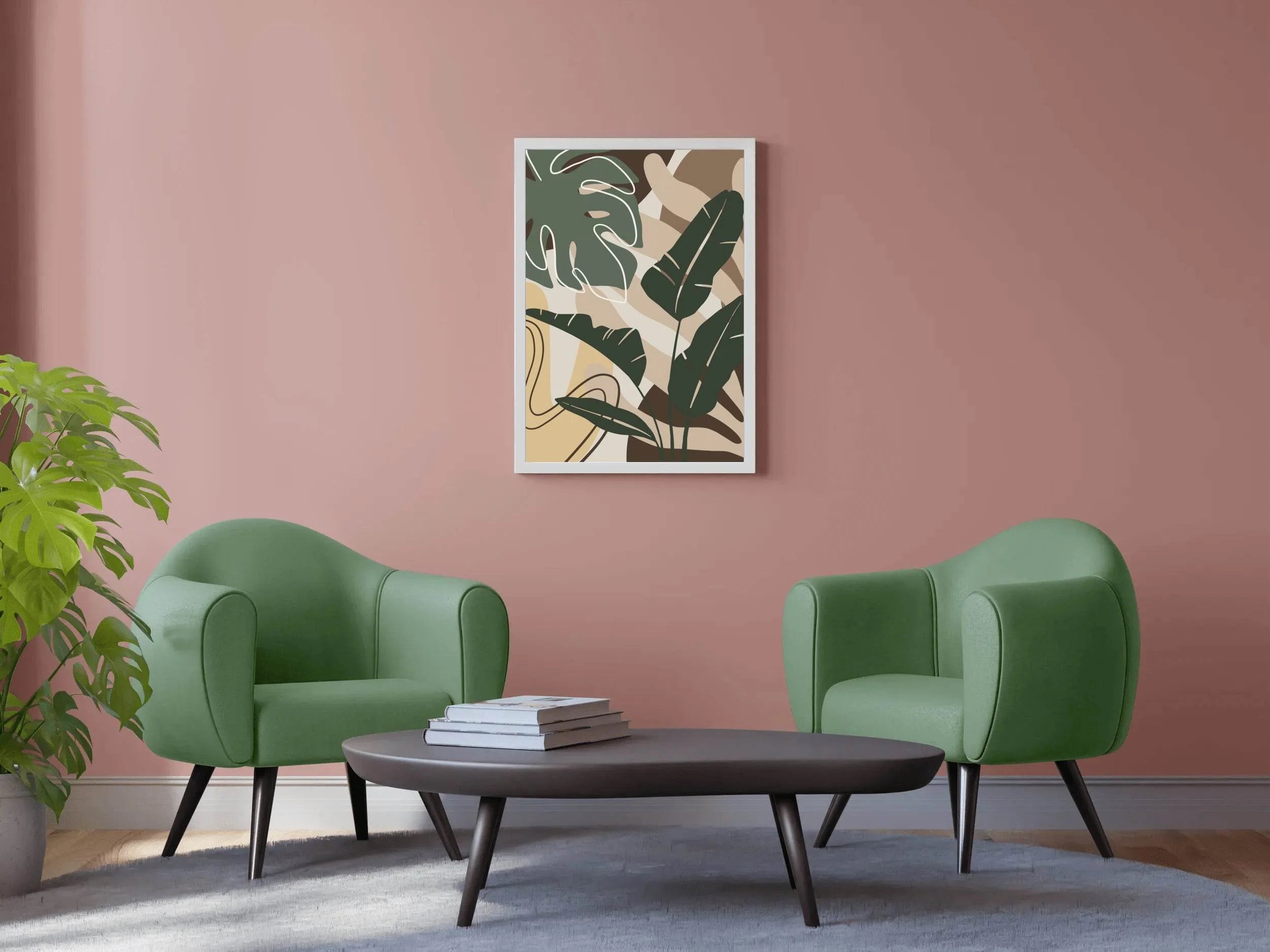 Green Abstract Foliage ArtWork - beink online art store