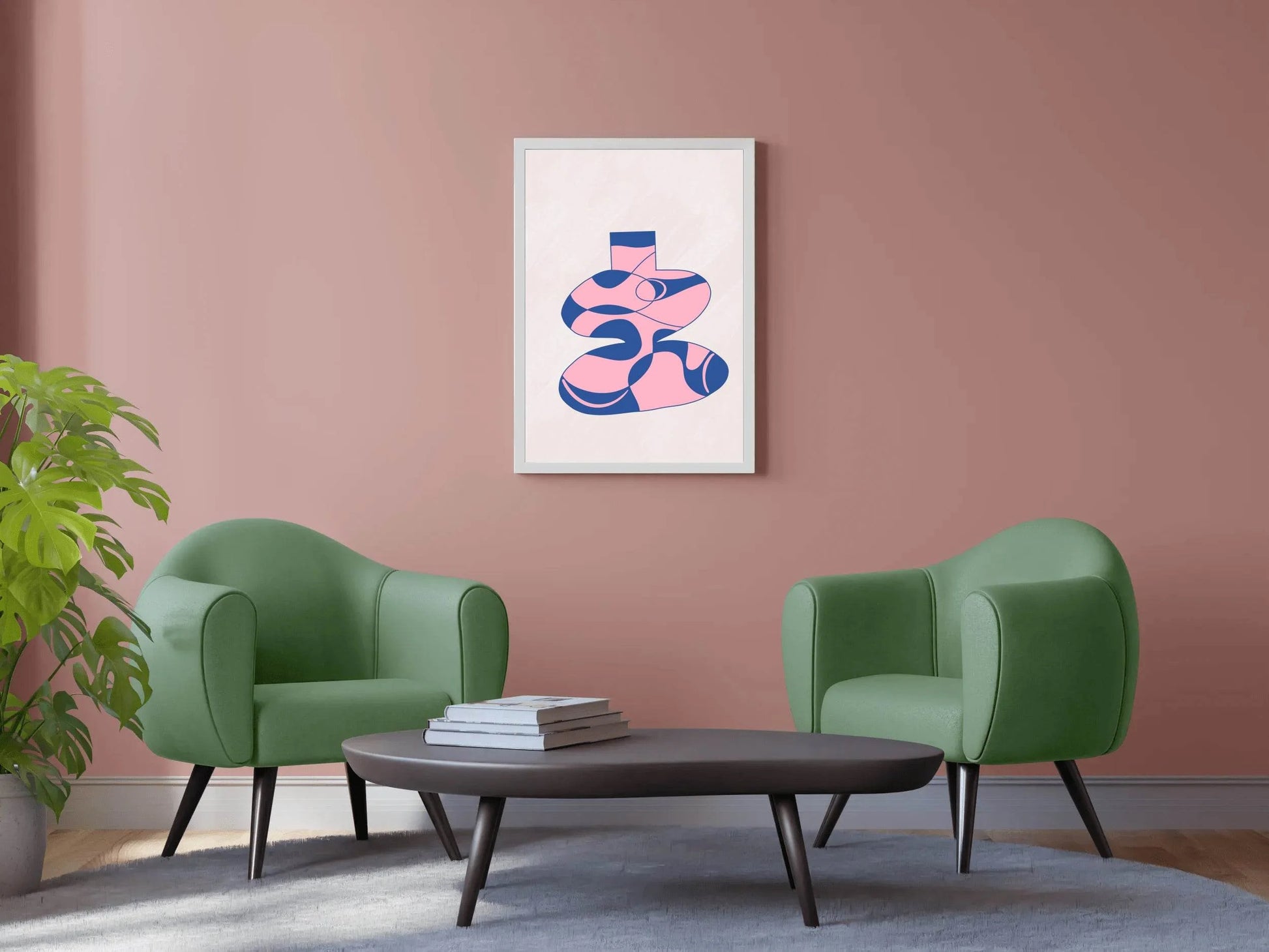 Pink Patterned Vase Wall Art - beink online art store