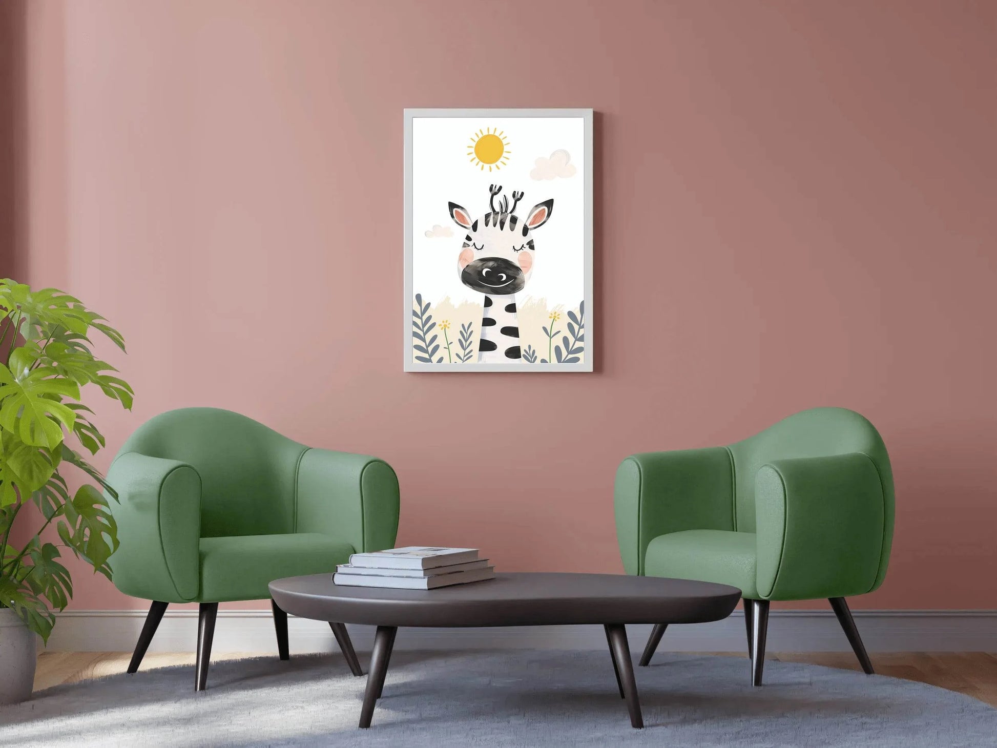 Cute Zebra Nursery Decor Image Kids Wall Art - beink online art store