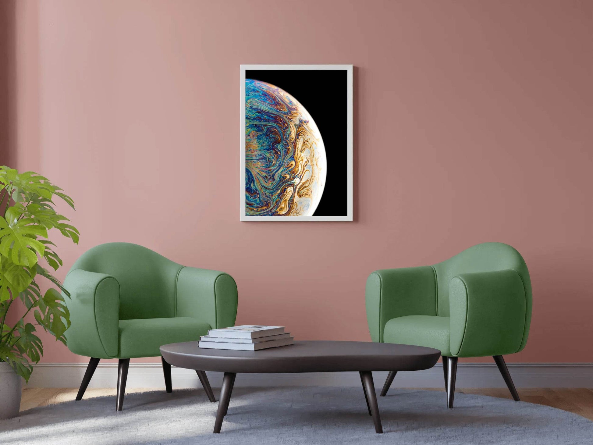 Multicolor Planet Fluid Painting Abstract Wall Art - beink online art store