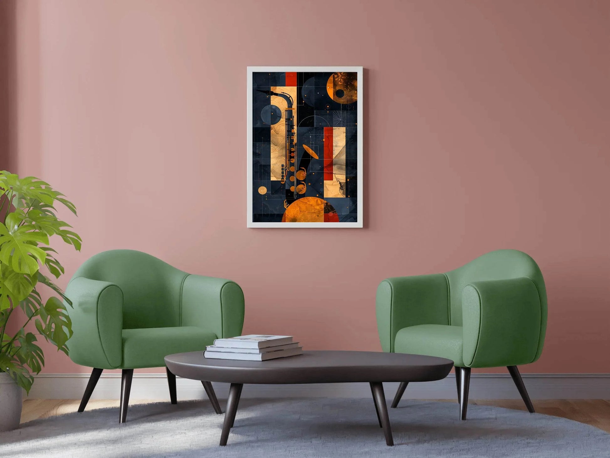 Saxophone Oil Painting Wall Art - beink online art store