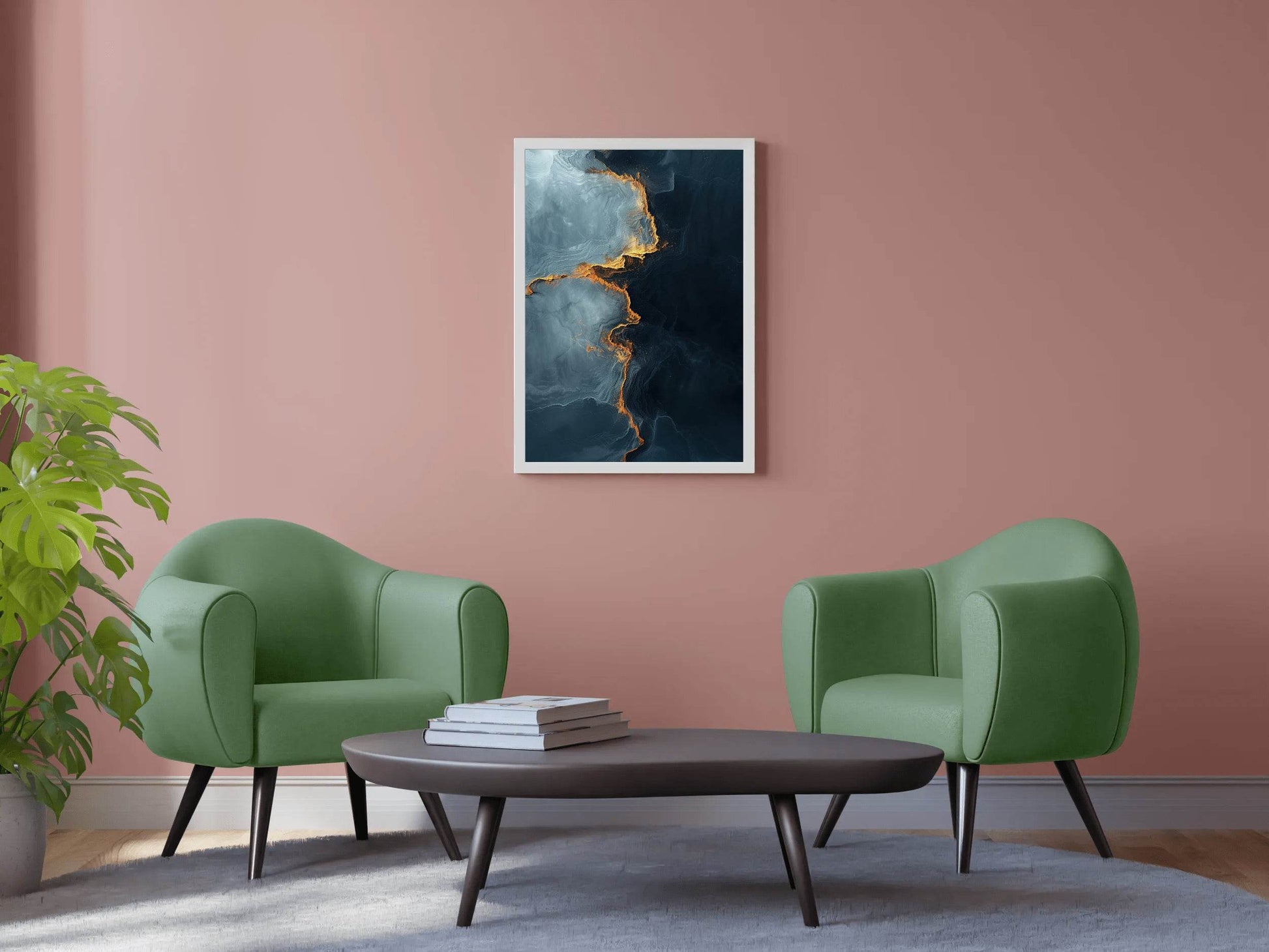 Black And Gold With Color Wall Art - beink online art store