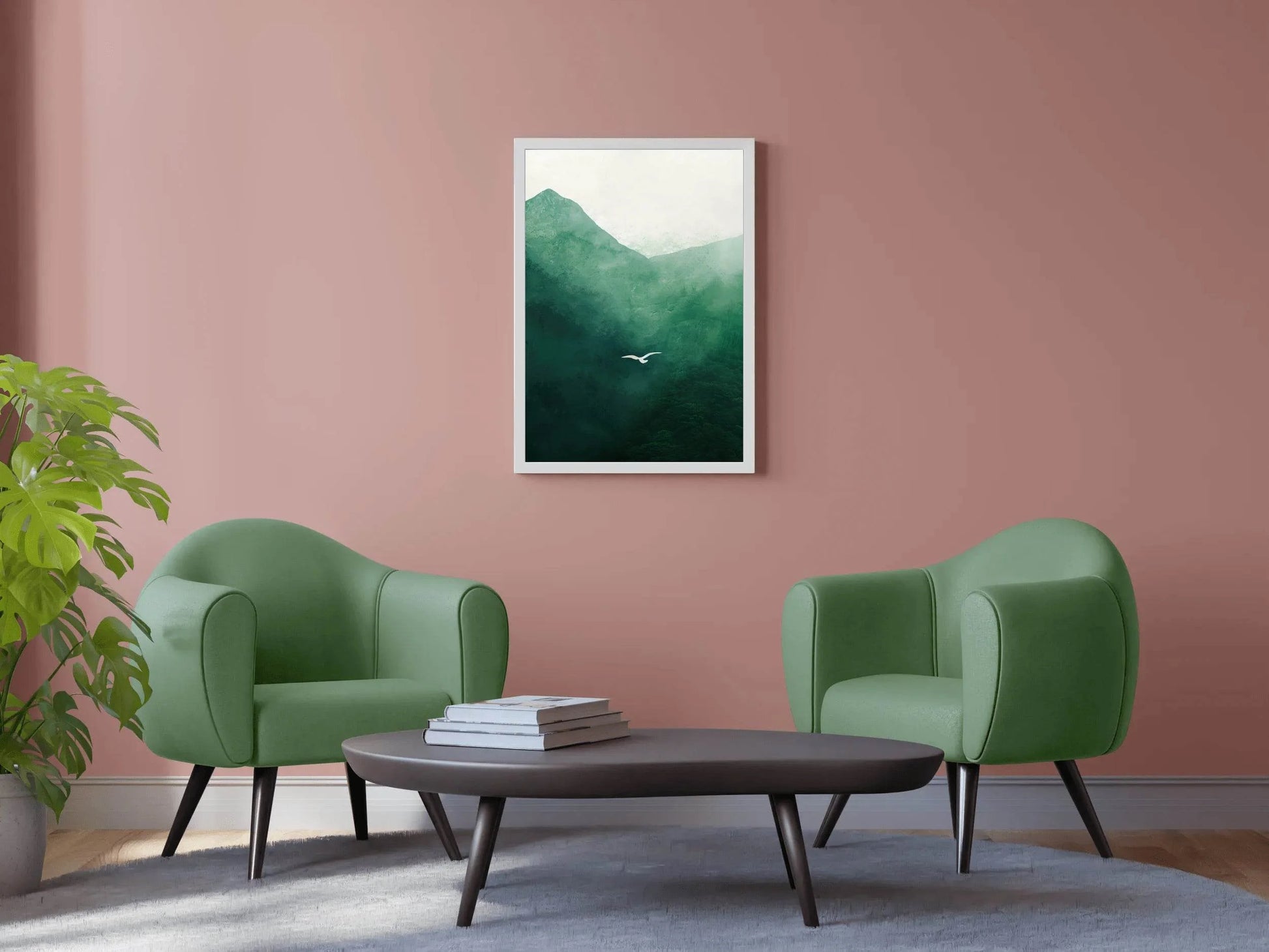Green Mountain Painting Wall Art - beink online art store