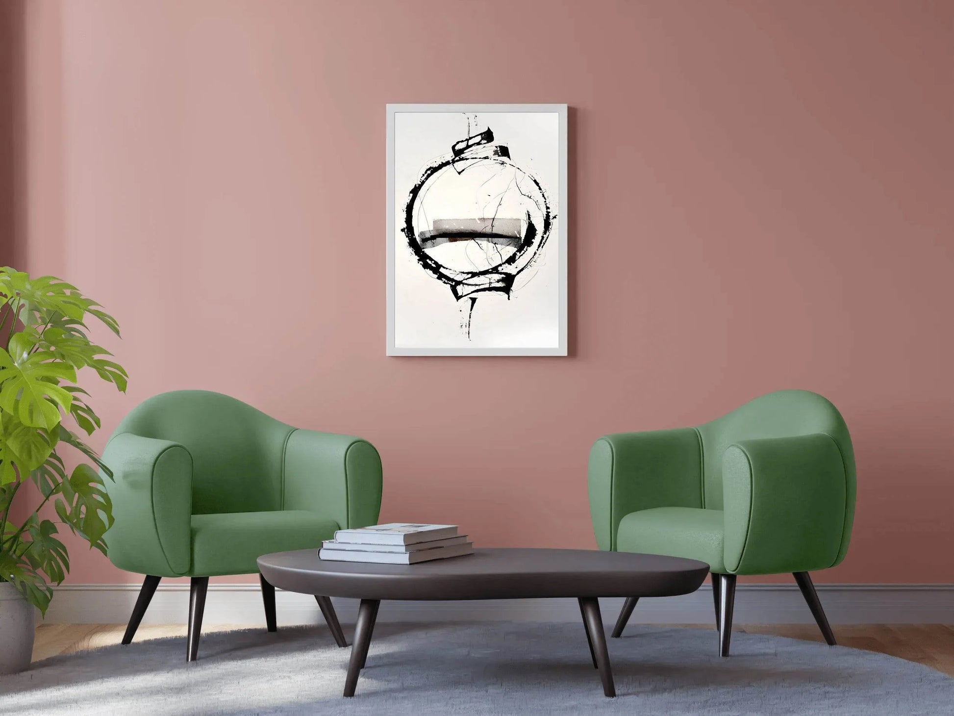 Ink and Watercolor Circular Composition Wall Art - beink online art store