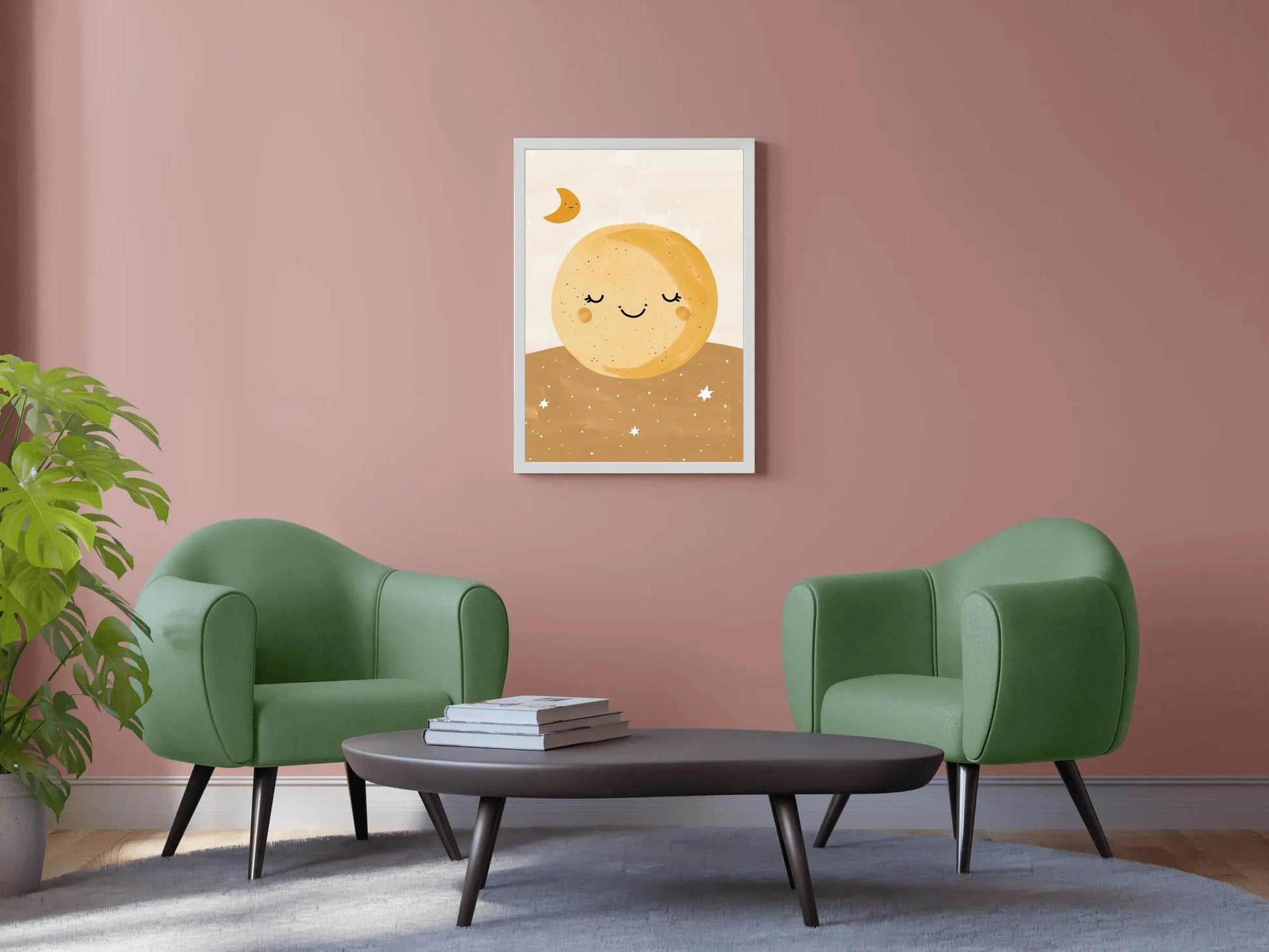 Illustration of Sleeping Cartoonish Sun - beink online art store